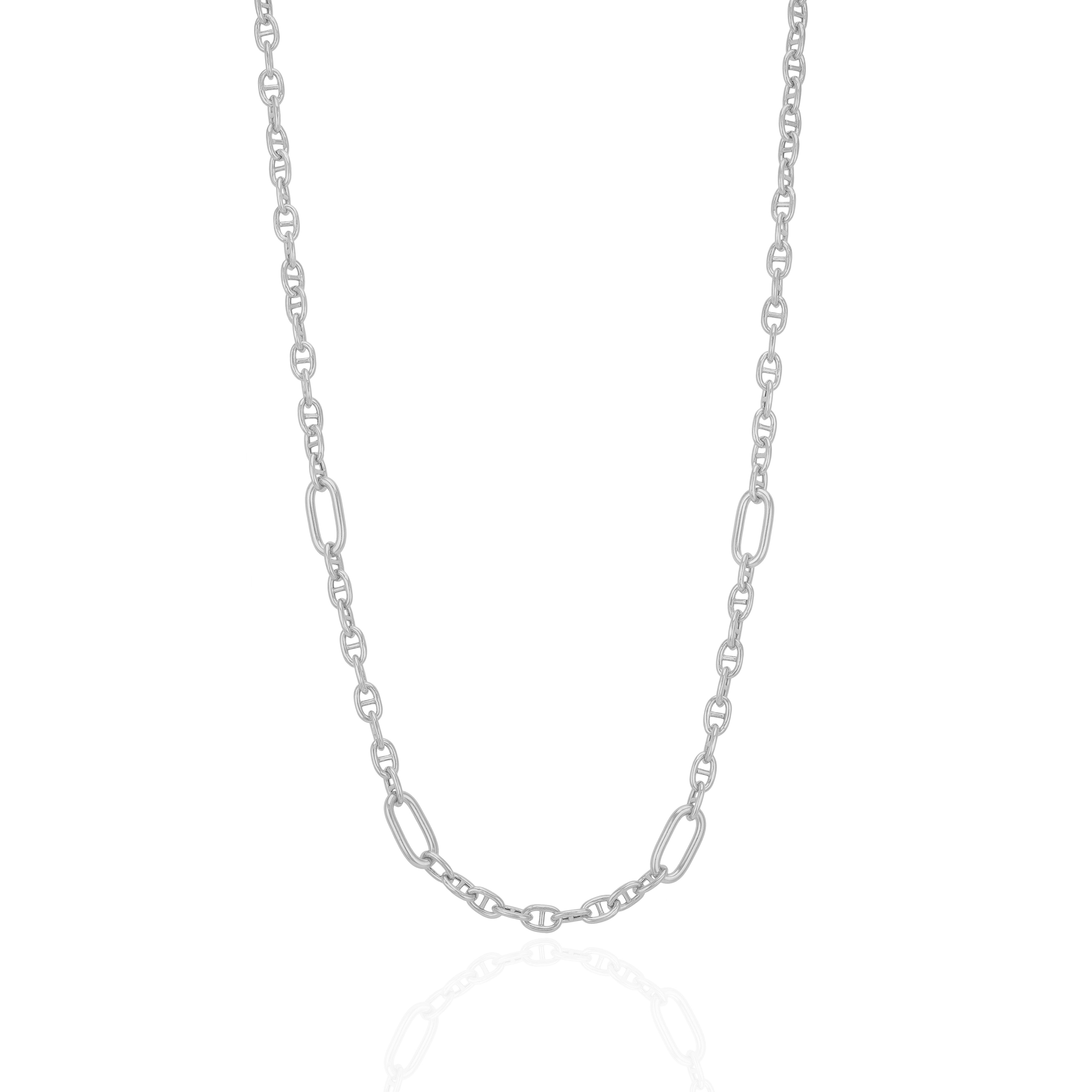 925 Sterling Silver Titan Halo Link Chain for Men