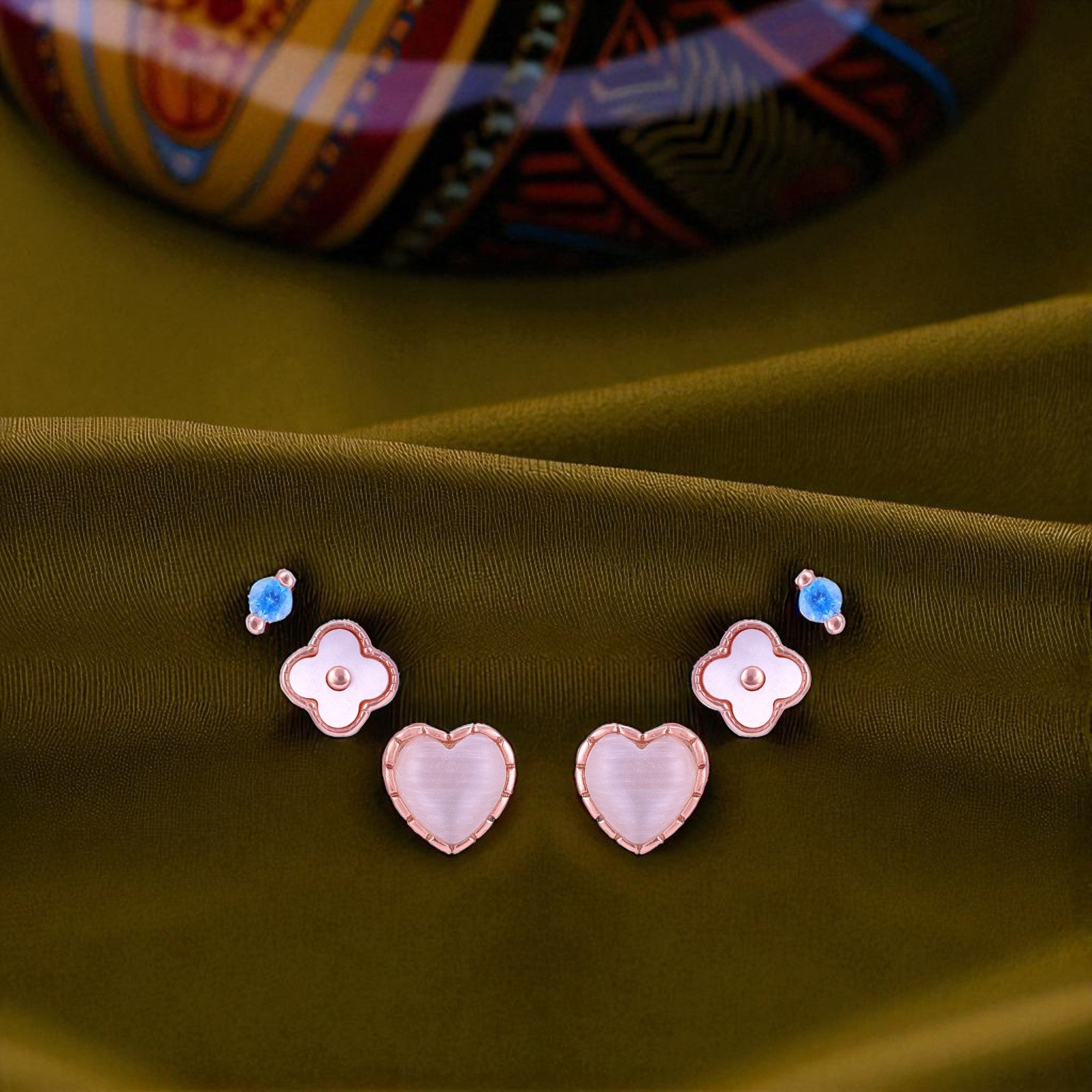 925 Sterling Silver Trivora Lunara Clovelle For Earrings Set Women
