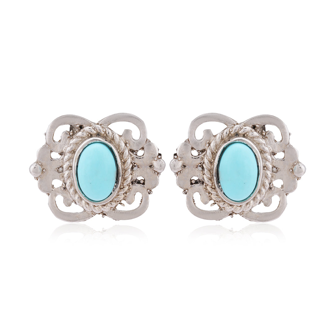 925 Sterling Silver Turquoise Glint Stud