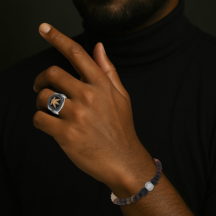 925 Sterling Silver Urban Odyssey Beaded Bracelet for Men