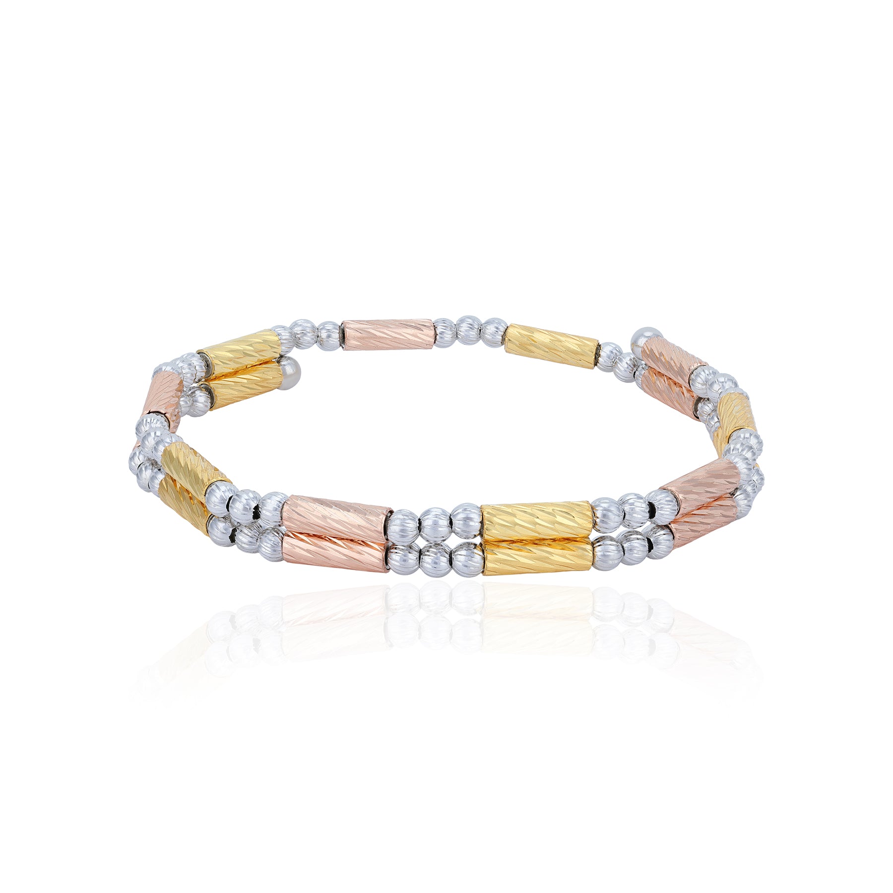 925 Sterling Silver Versatile Tricolor Magnetic Bracelet Anklet Ring for Women