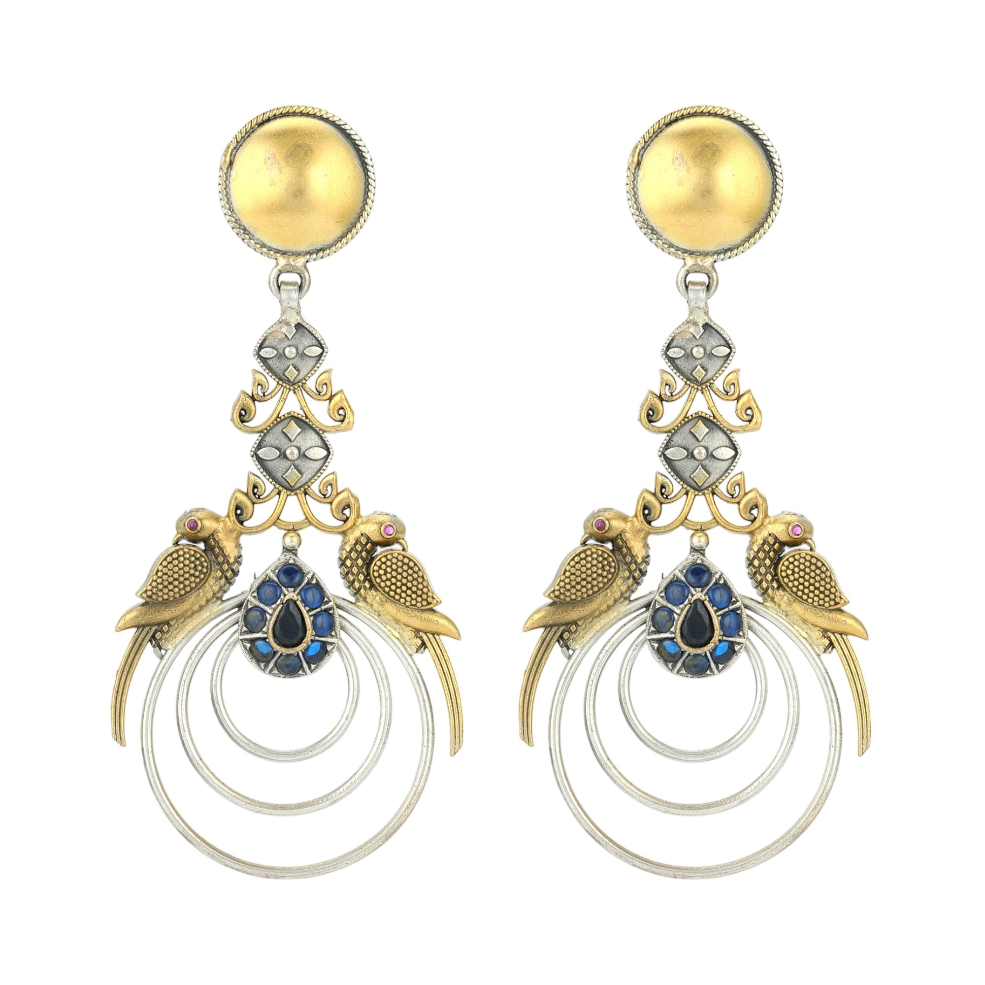 925 Sterling Silver Vintage Bird Cascading Earrings for Women