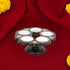 925 Sterling Silver Vintage panchapali Set With Rosewood Base For Pooja