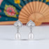 925 Sterling Silver White Mother-of-Pearl Heart Pearl Drop Earrings for Women