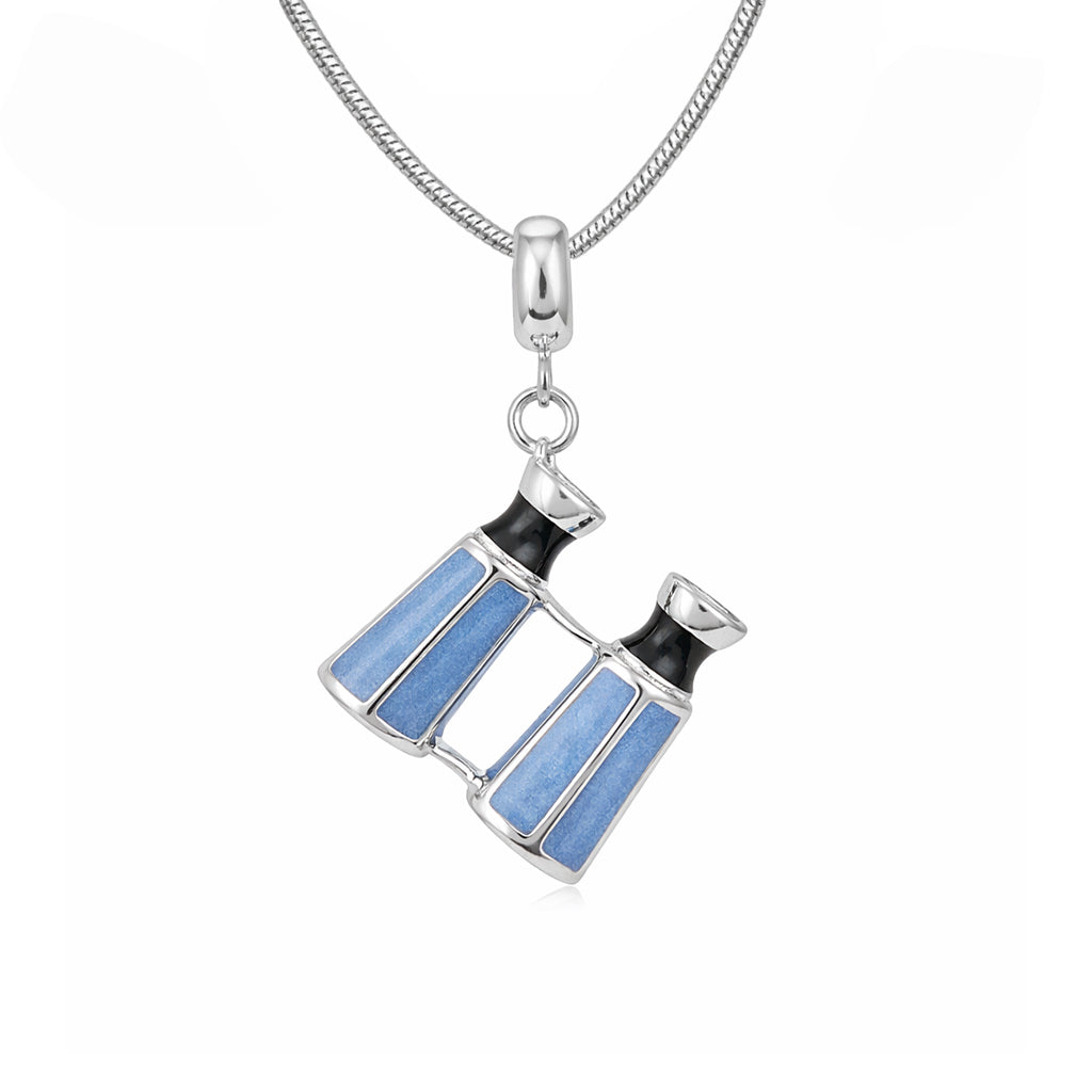 Adventure Explorer Binocular Charm 925 Sterling Silver Pendant