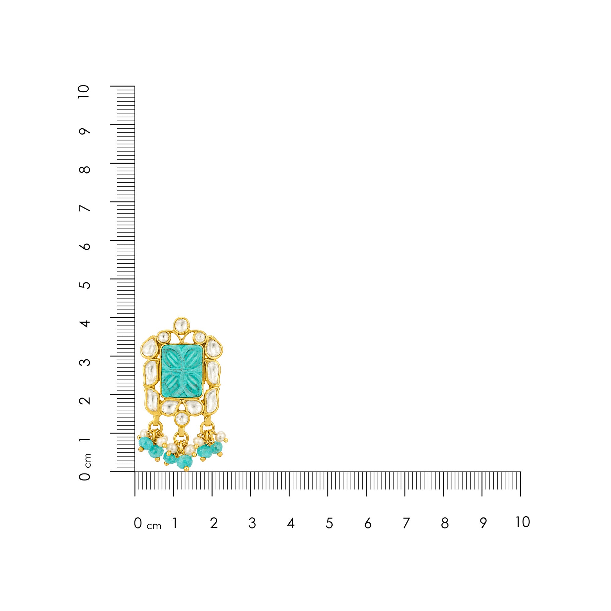 Aqua Bloom 925 Sterling Silver Pearl Charm Earrings