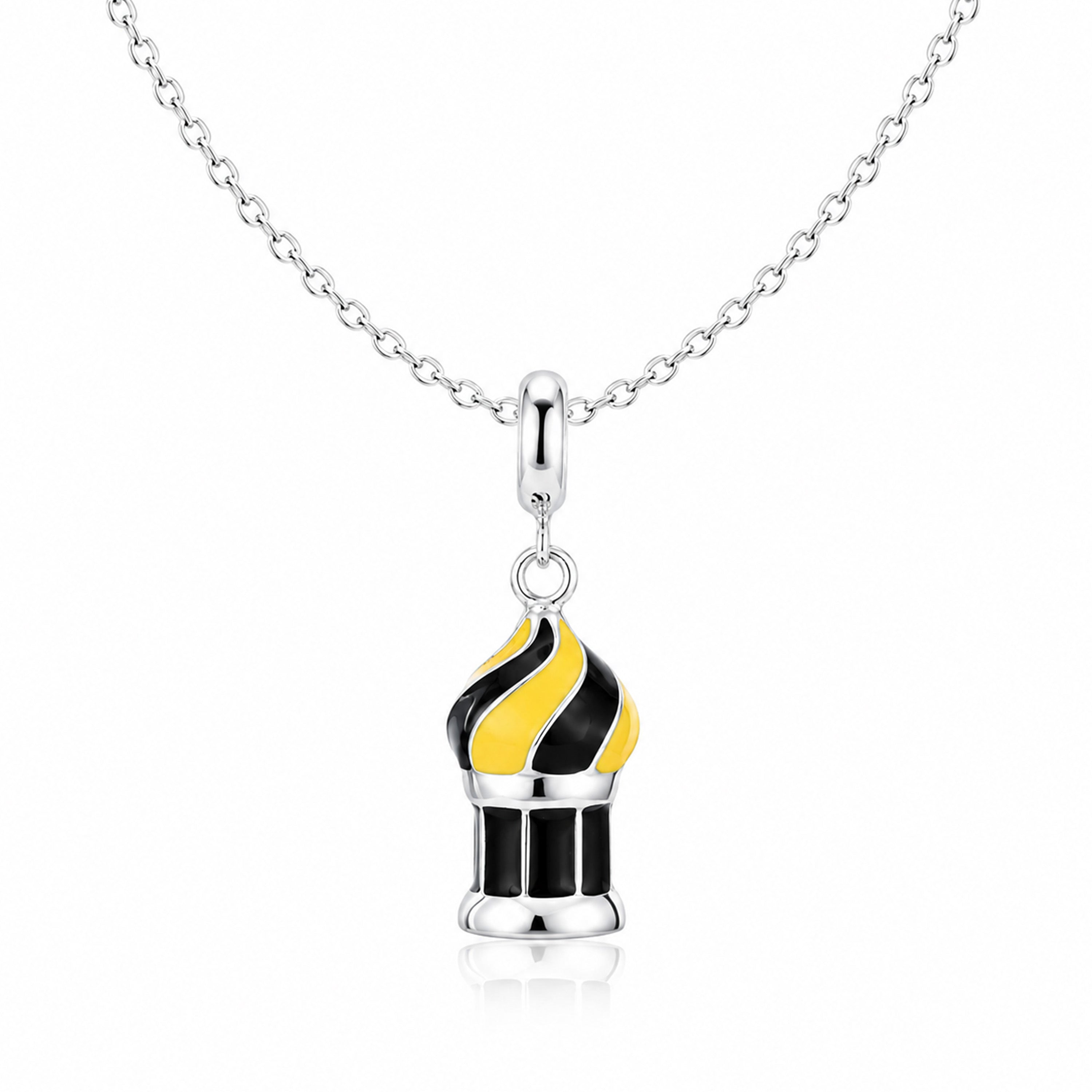 Arabian Lantern 925 Sterling Silver Enamel Charm Pendant