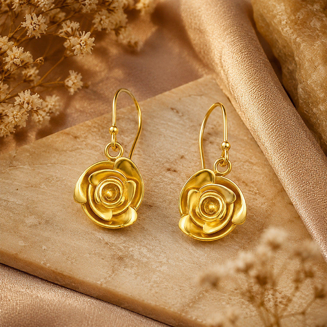 Artisan Floral Glow 925 Sterling Silver Earrings