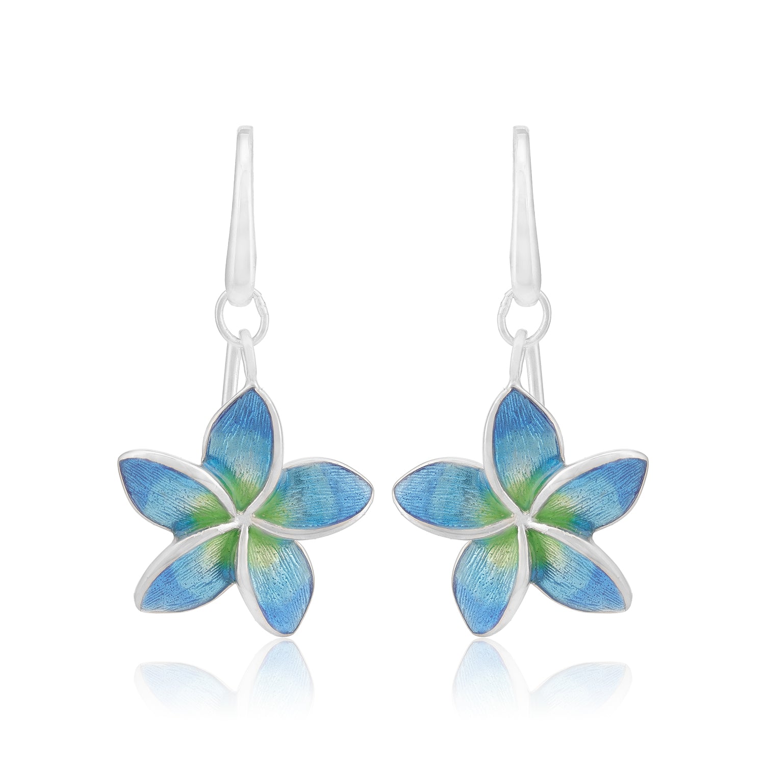 Aureth Blue Green Bloom 925 Sterling SIlver Earring for Women