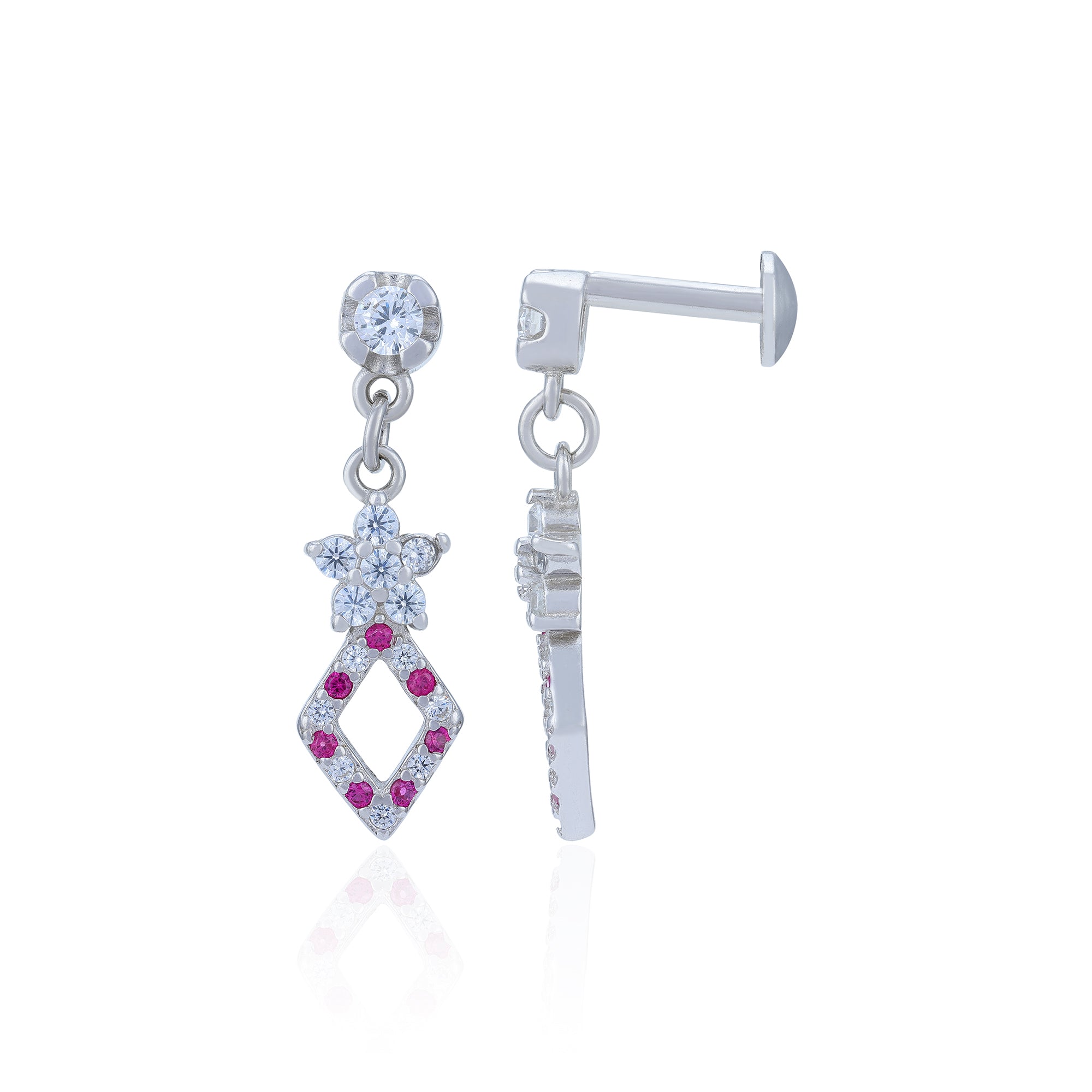Blooming Charm 925 Sterling Silver Floral Earrings for Women