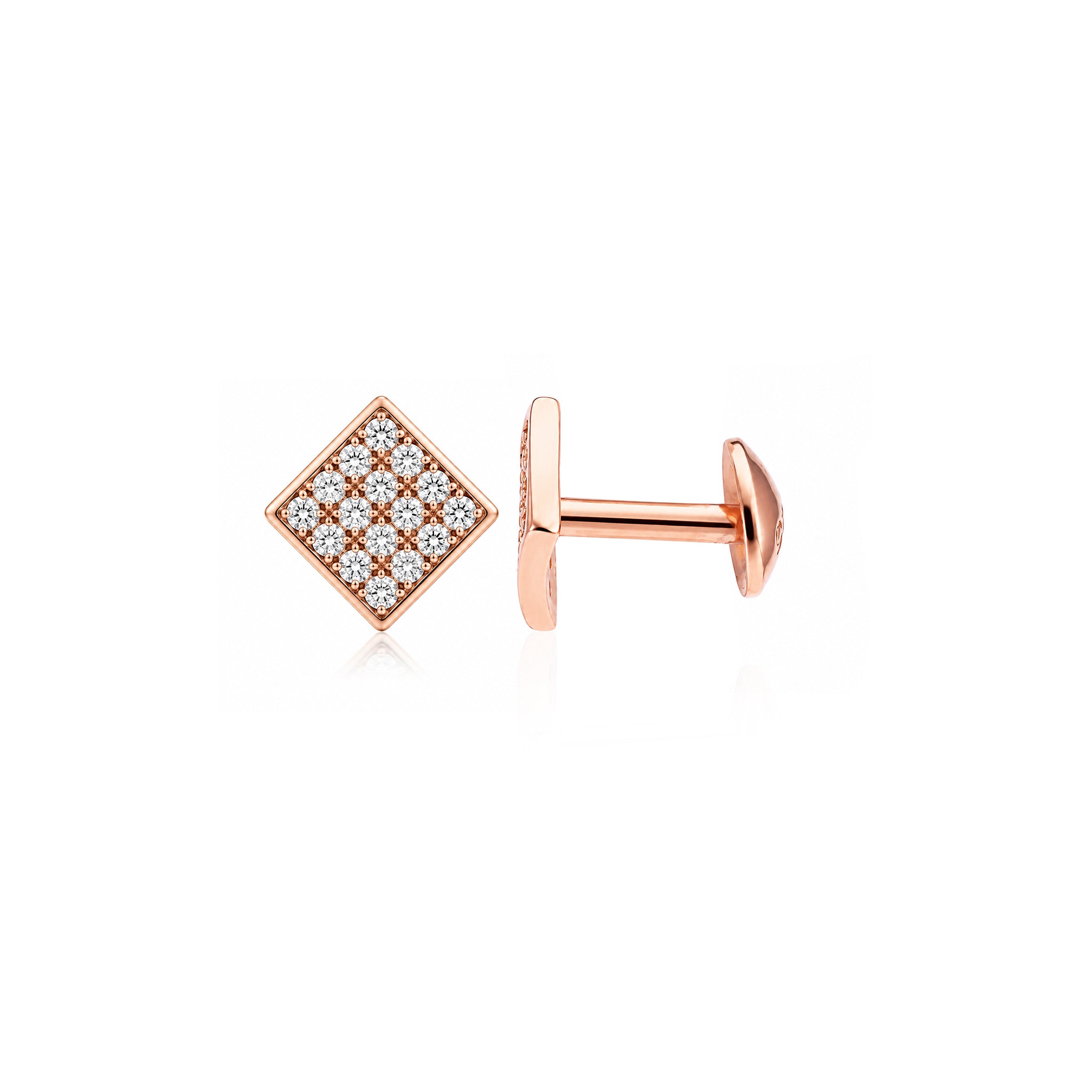 Brilliant Diamond Mosaic 925 Sterling Silver Stud Earring