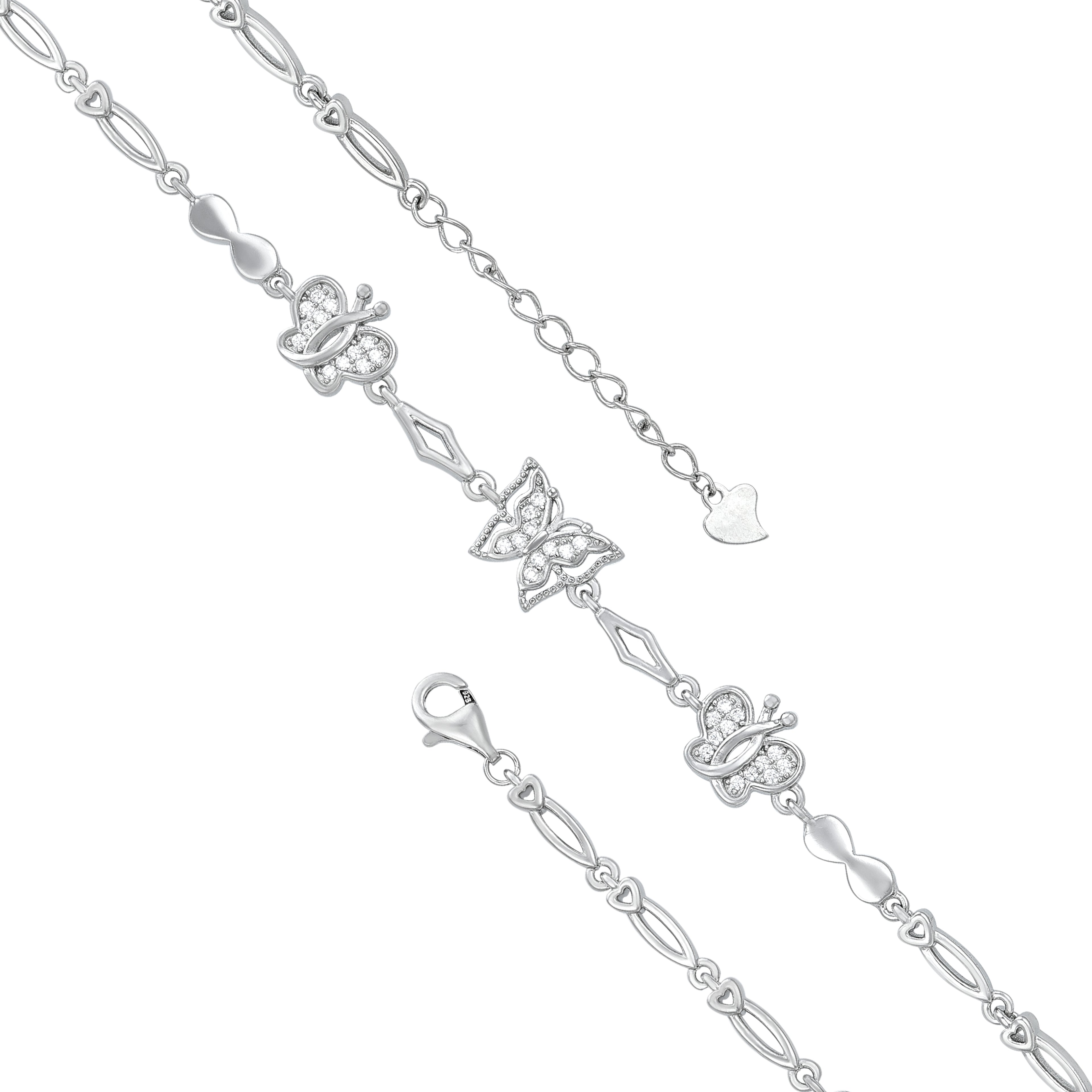 Butterfly Bloom 925 Sterling Silver Bracelet