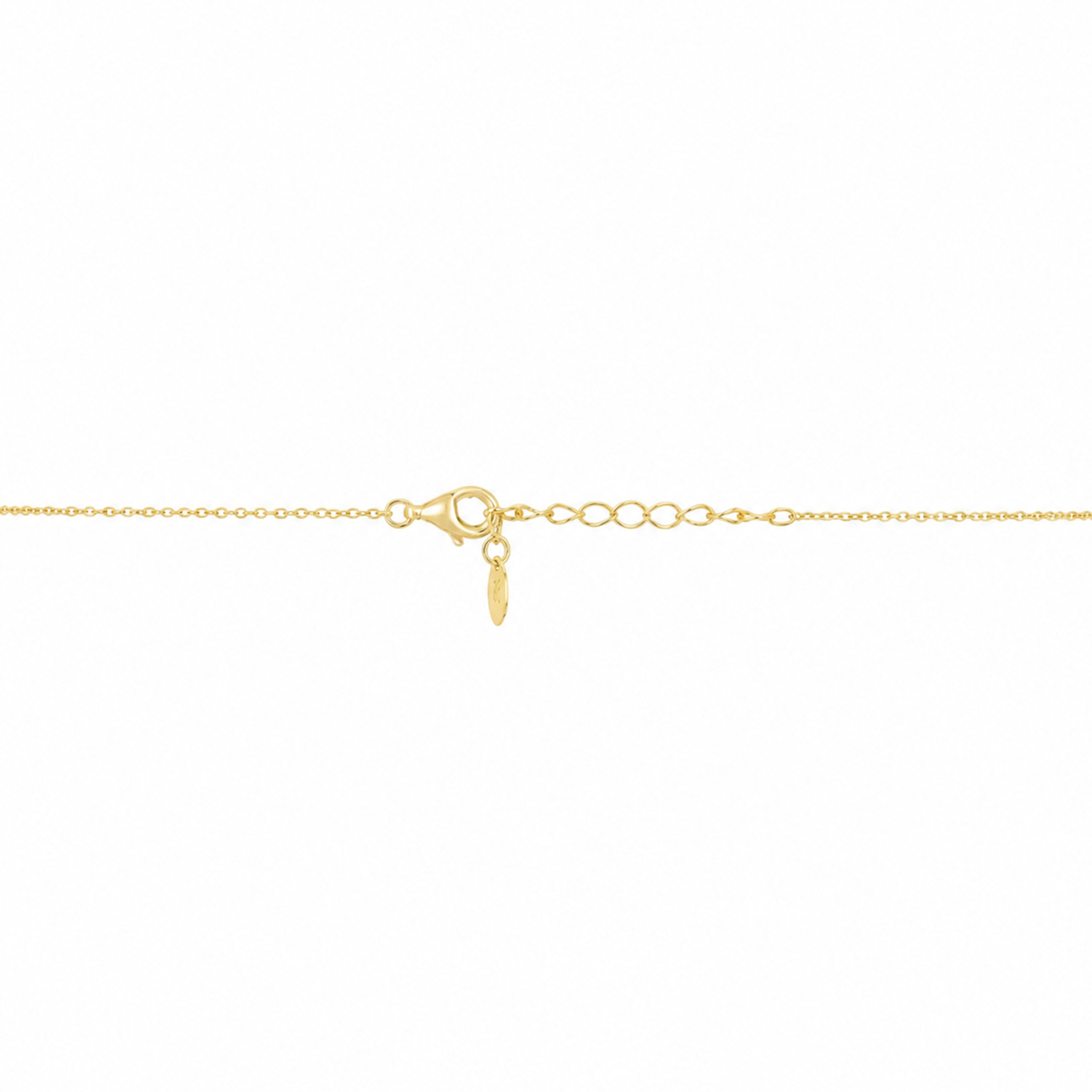 Celestial Clover Petal Golden Sparkle Designer Pendant Chain