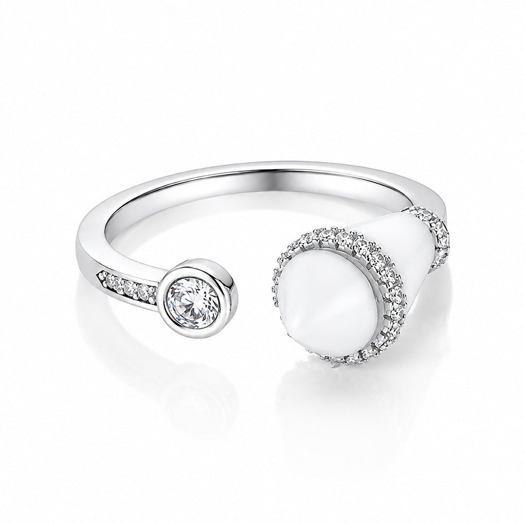 Celestial Halo Embrace 925 Sterling Silver Ring