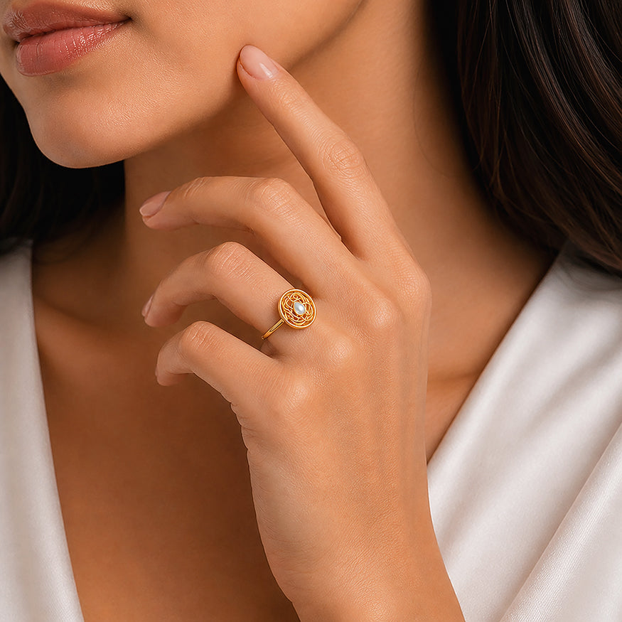 Celestial Pearl Nest 925 Sterling Silver Cocktail Ring