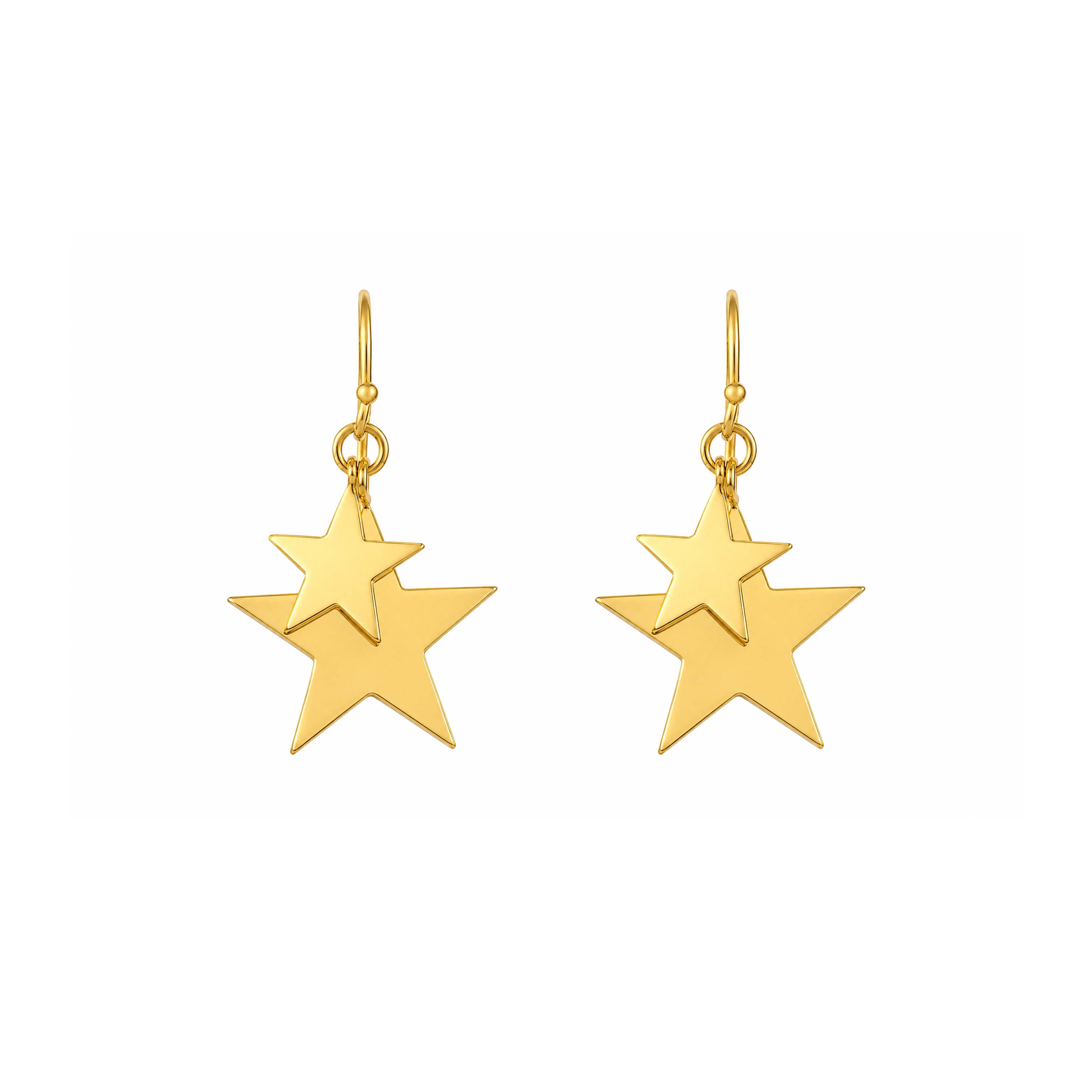Celestial Star Drop 925 Sterling Silver Elegant Earrings