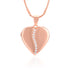 Charmed Rose Gold Heart 925 Centre Stoned Detailing Locket Pendant