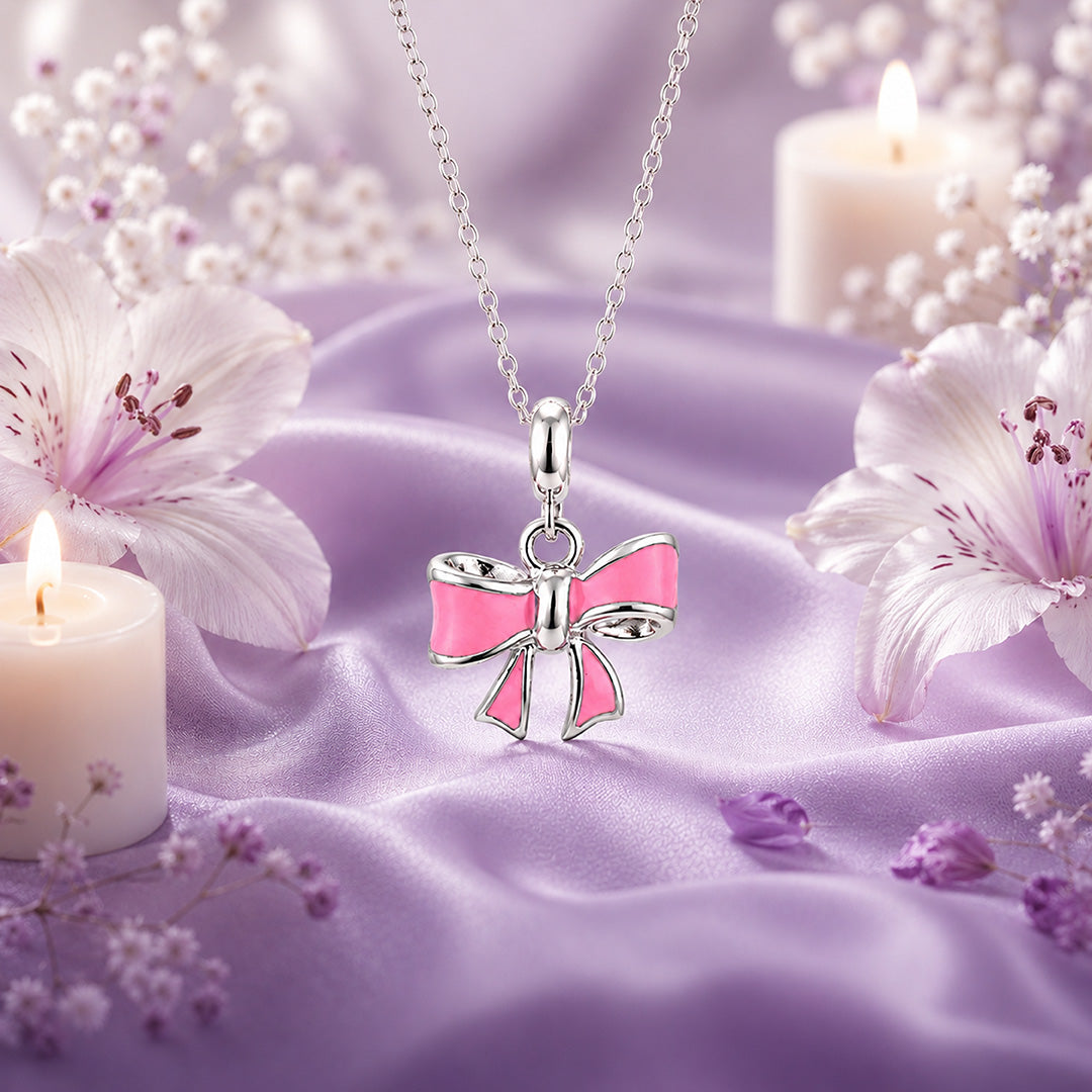 Charming Bow 925 Sterling Silver Pendant