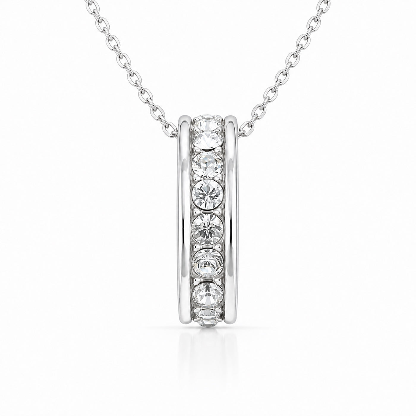 Classic Eternity Circle 925 Sterling Silver Pendant