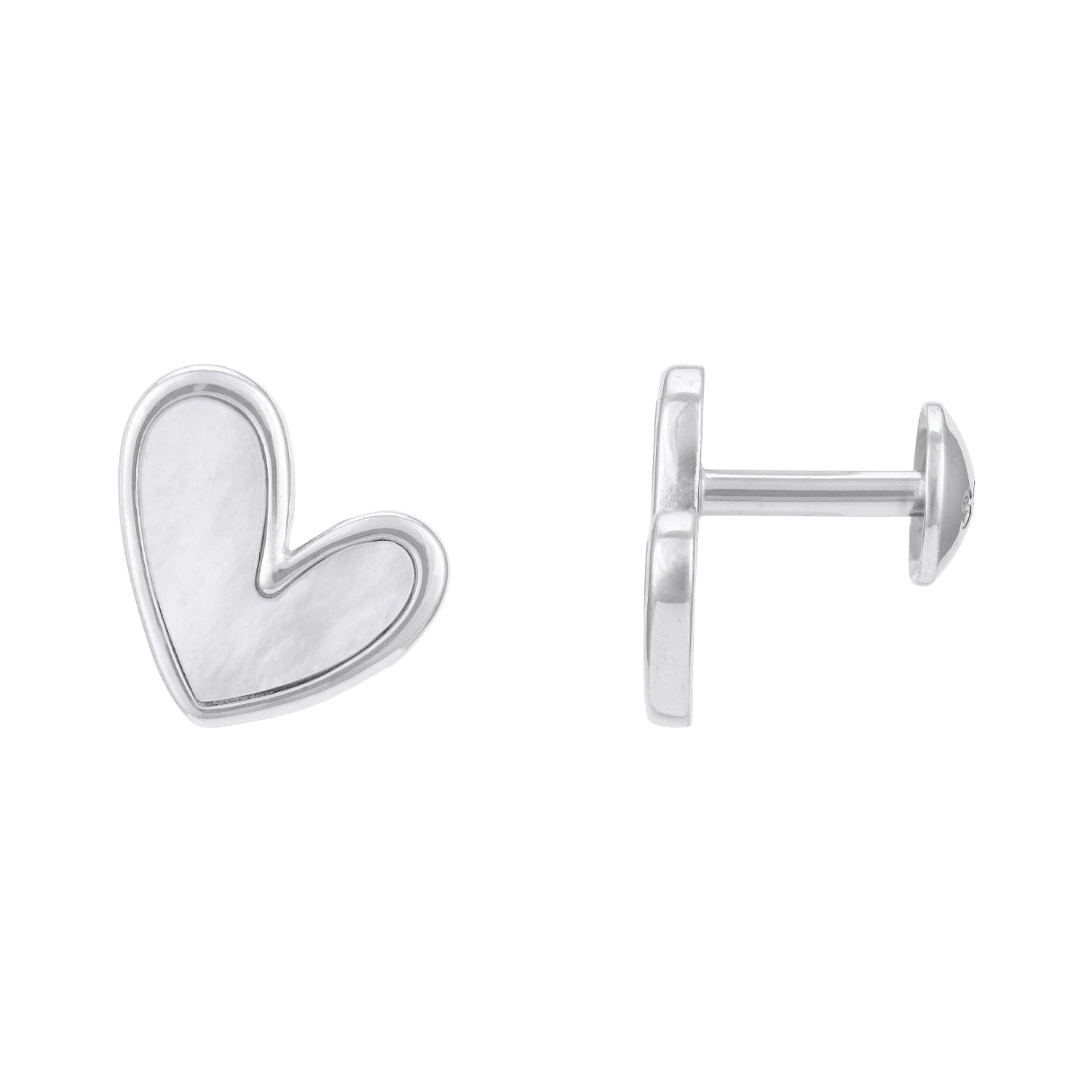Classic Heart Glow 925 Sterling Silver Earrings for Women