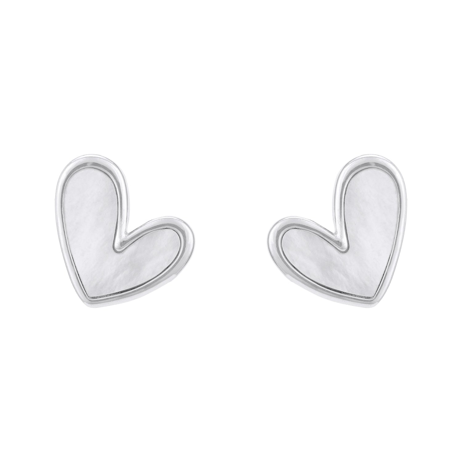 Classic Heart Glow 925 Sterling Silver Earrings for Women