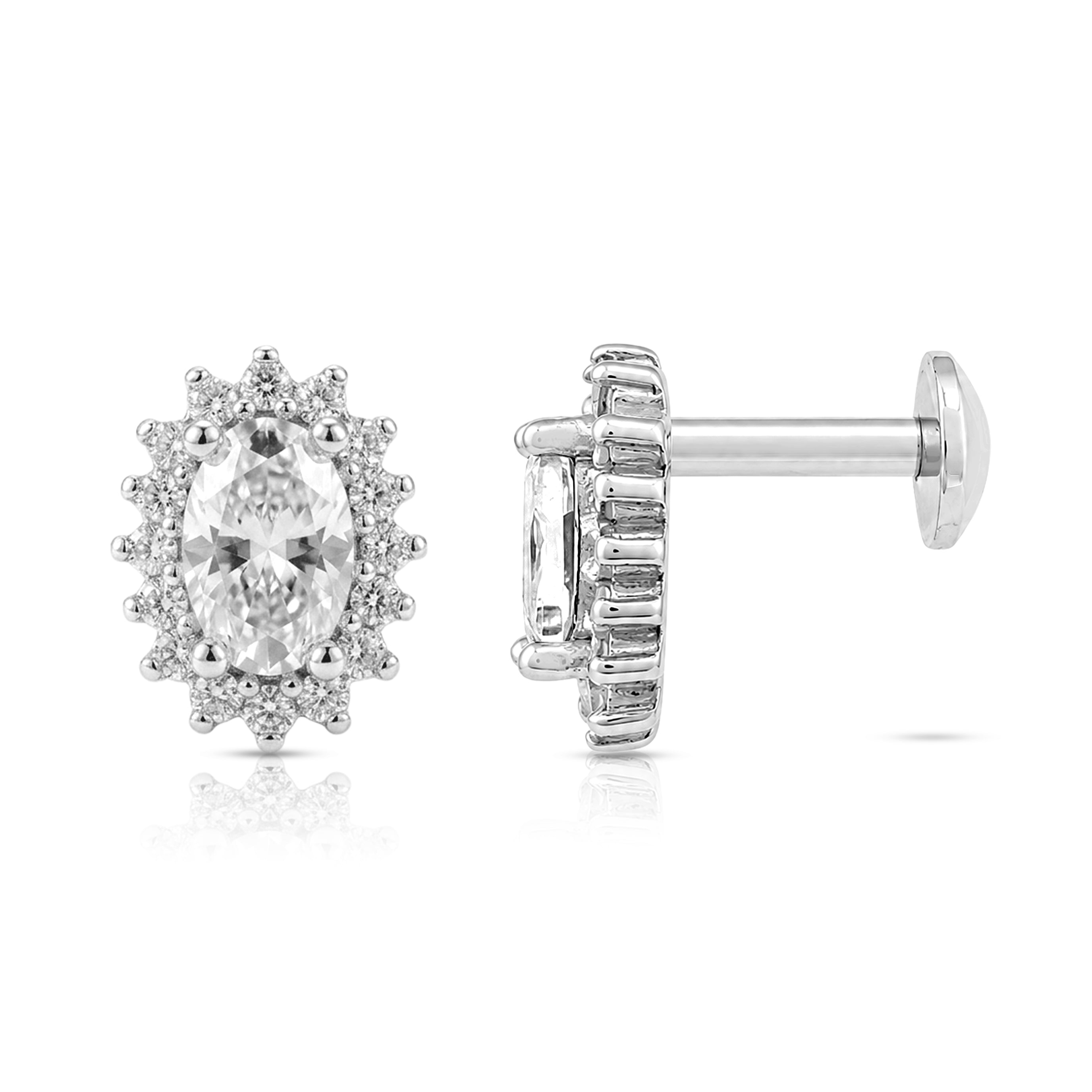 Classic Radiance Glow 925 Sterling Silver Stud for women