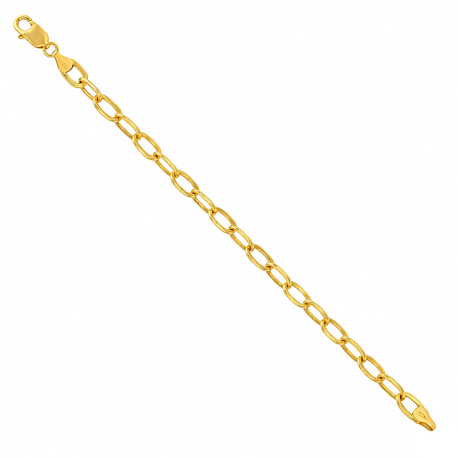 Classic Oval Statement Anchor Silver Bracelet