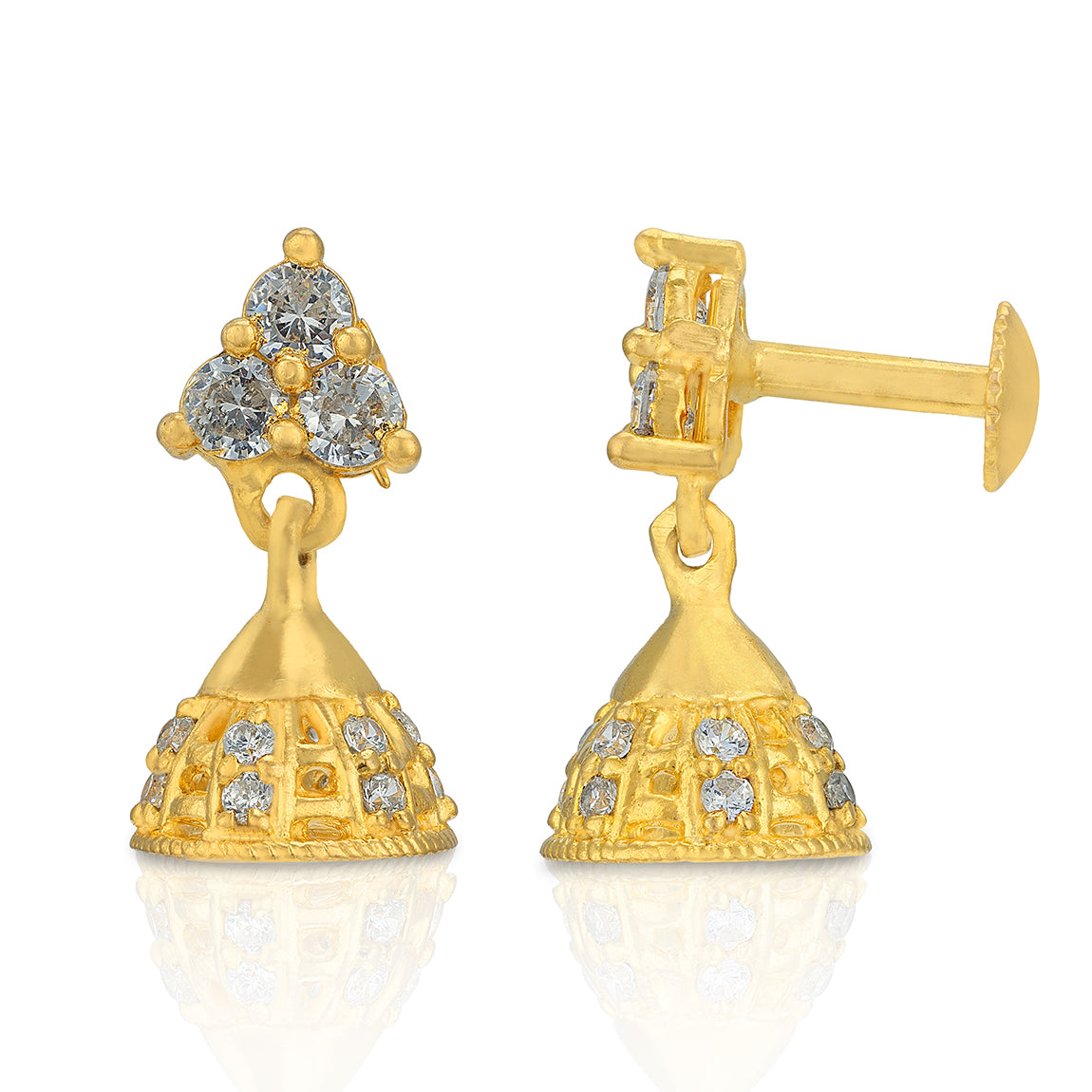 Classic Radiance 925 Sterling Silver Jhumka for Women