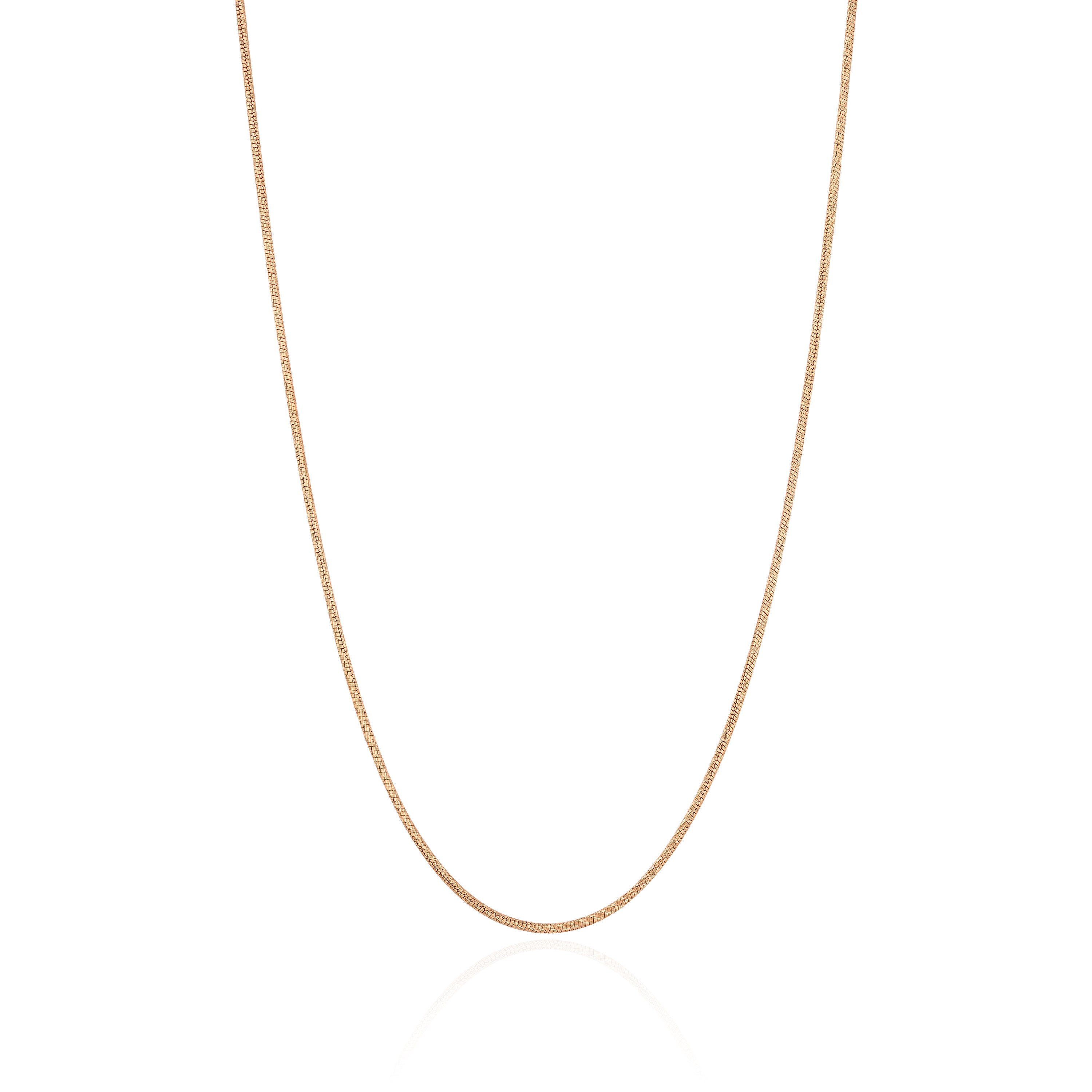 Classic Rose Gold Silver Chain Necklace