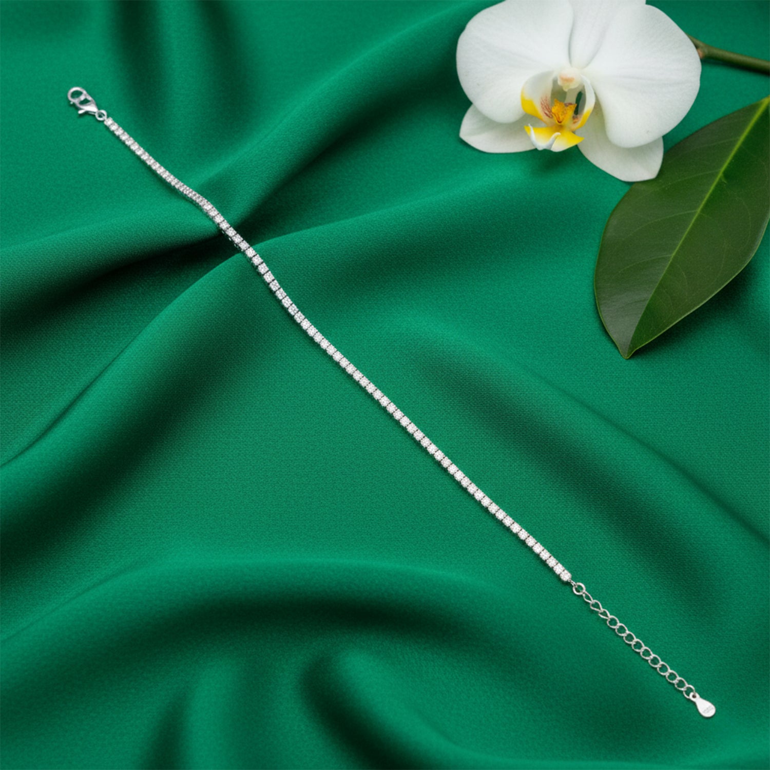 Classic Tennis Silver Bracelet