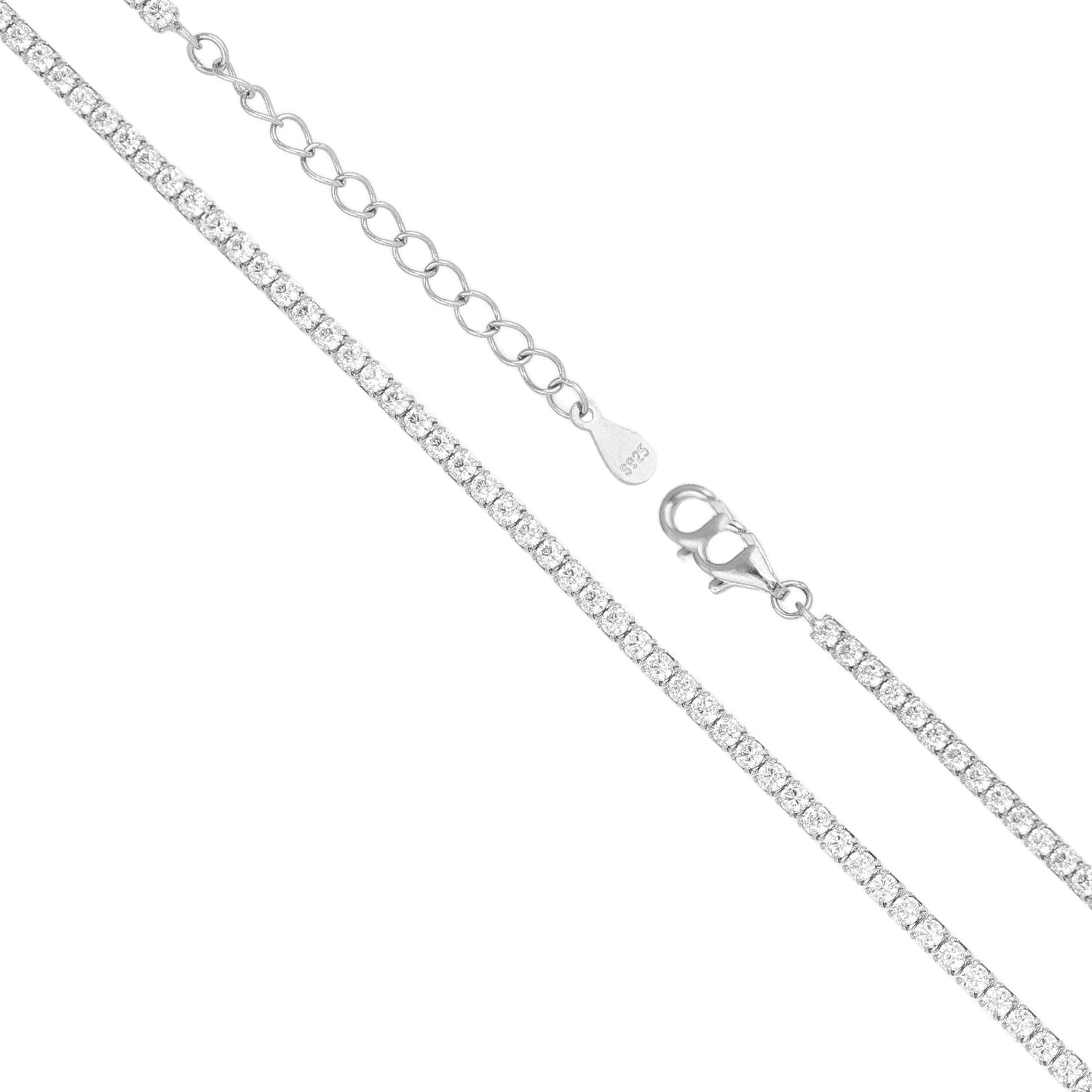 Classic Tennis Silver Bracelet