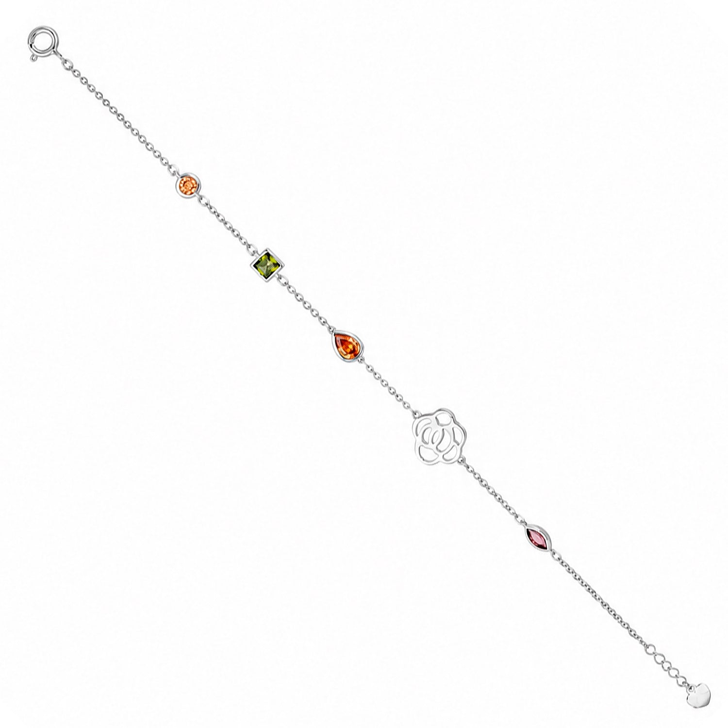 Classy Floral Bloom Artistic 925 Sterling Silver Bracelet for women