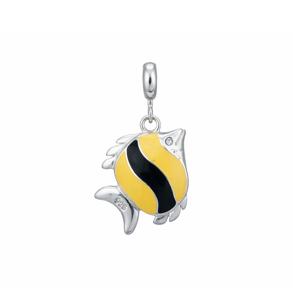 Coastal Inspired Fish 925 Sterling Silver Pendant