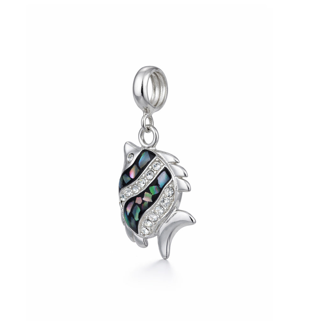 Coastal Inspired Fish 925 Sterling Silver Pendant