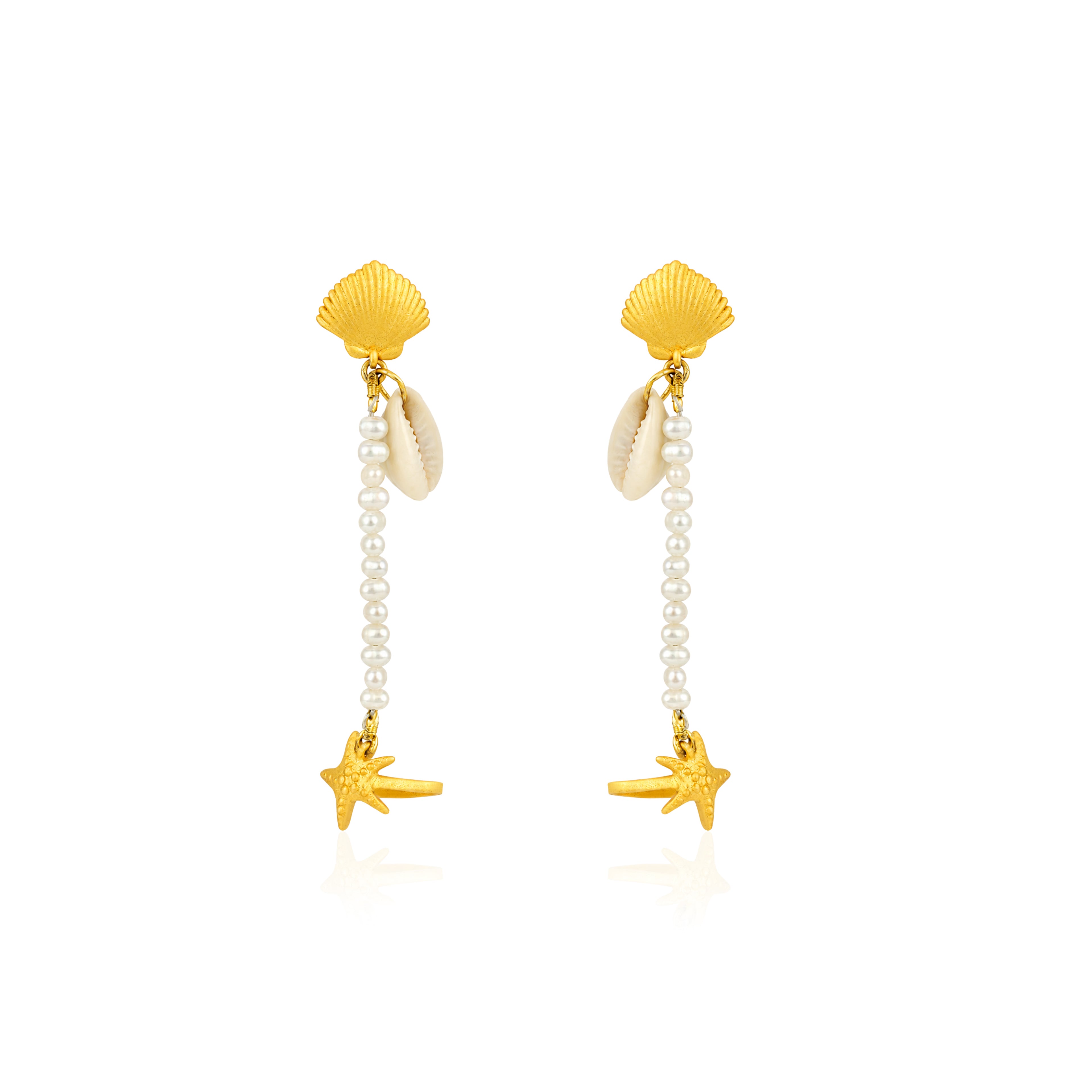 Coastal Star Charm 925 Sterling Silver Elegant Earring