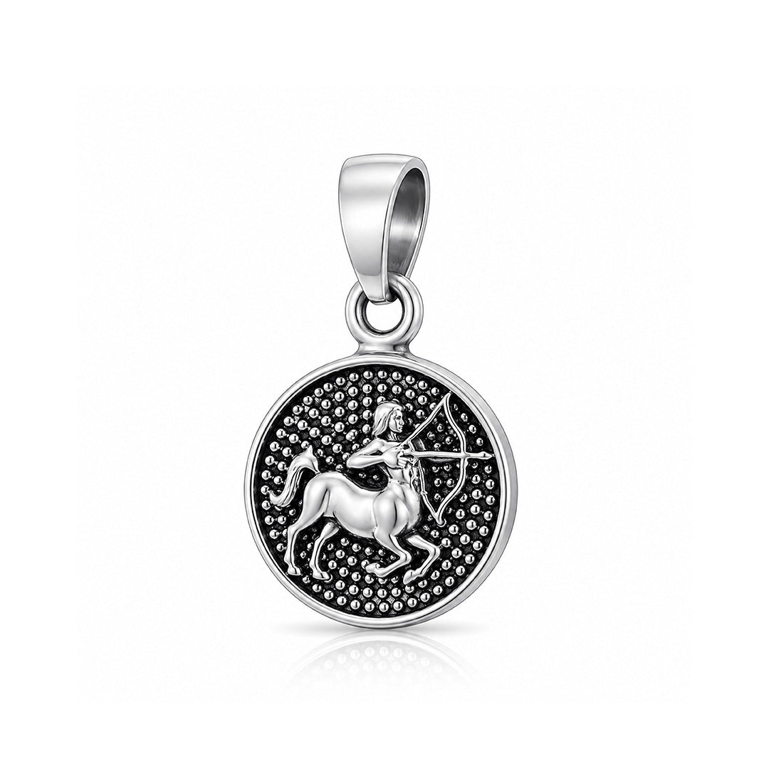 Cosmic Sagittarius Medallion 925 Sterling Silver Pendant for women