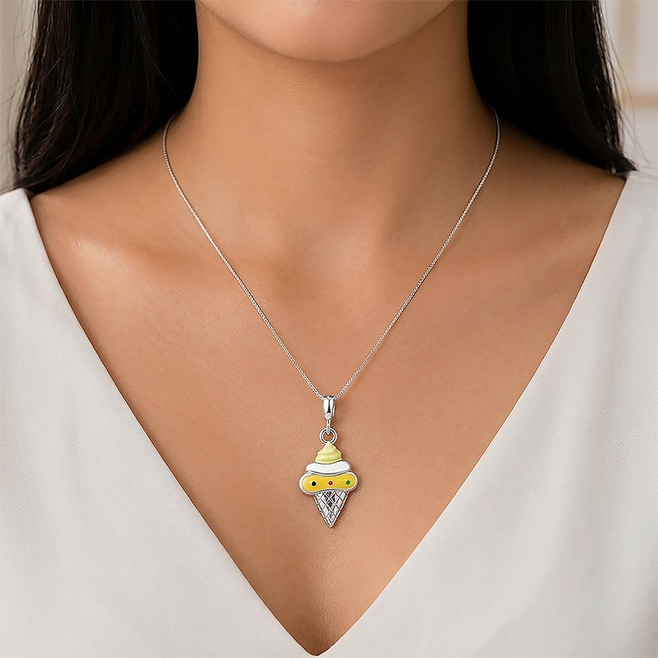 Creamy Delight 925 Sterling Silver Cute Pendant