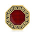 Crimson Edge Gold Plated Octa Coat Pin