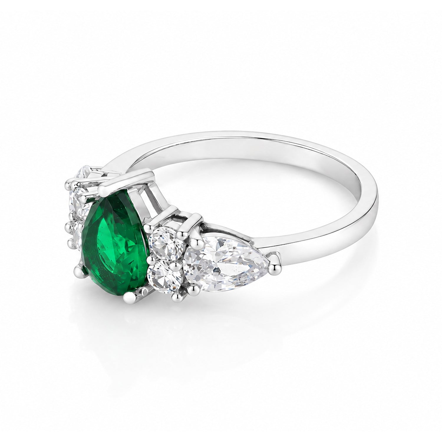 Dazzling Green Stone Elegance 925 Sterling Silver Ring for women