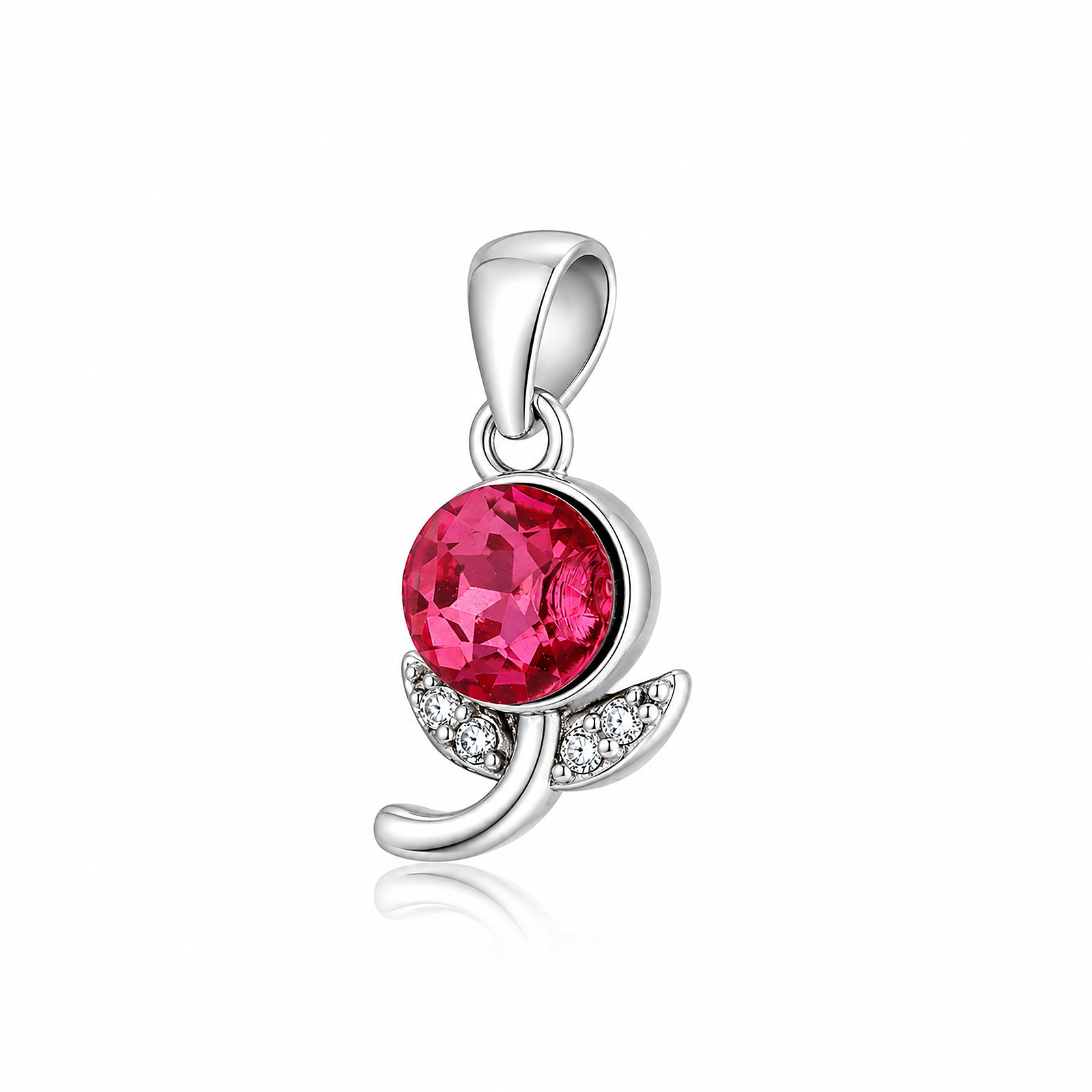 Dazzling Tulip Leaf 925 Sterling Silver Pendant for women