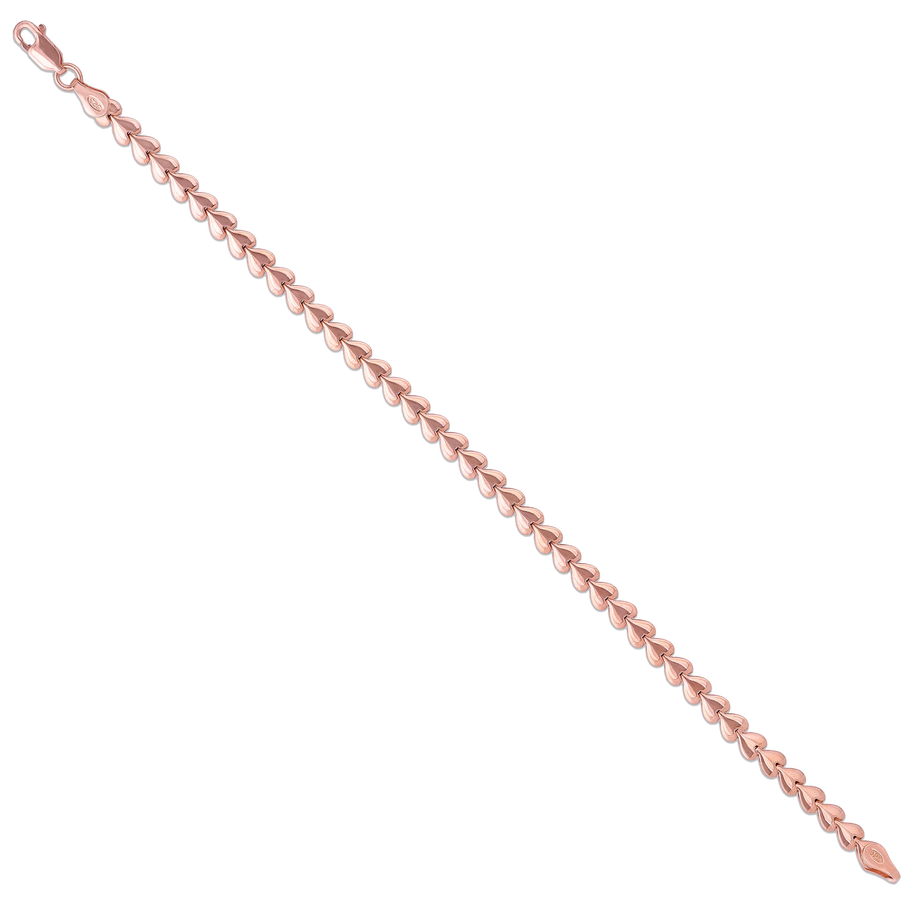 Dazzling V Shape Link Elegance Rose Gold