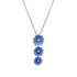 Deep Blue Petals925 White Shine Center Cascade Chain Pendants
