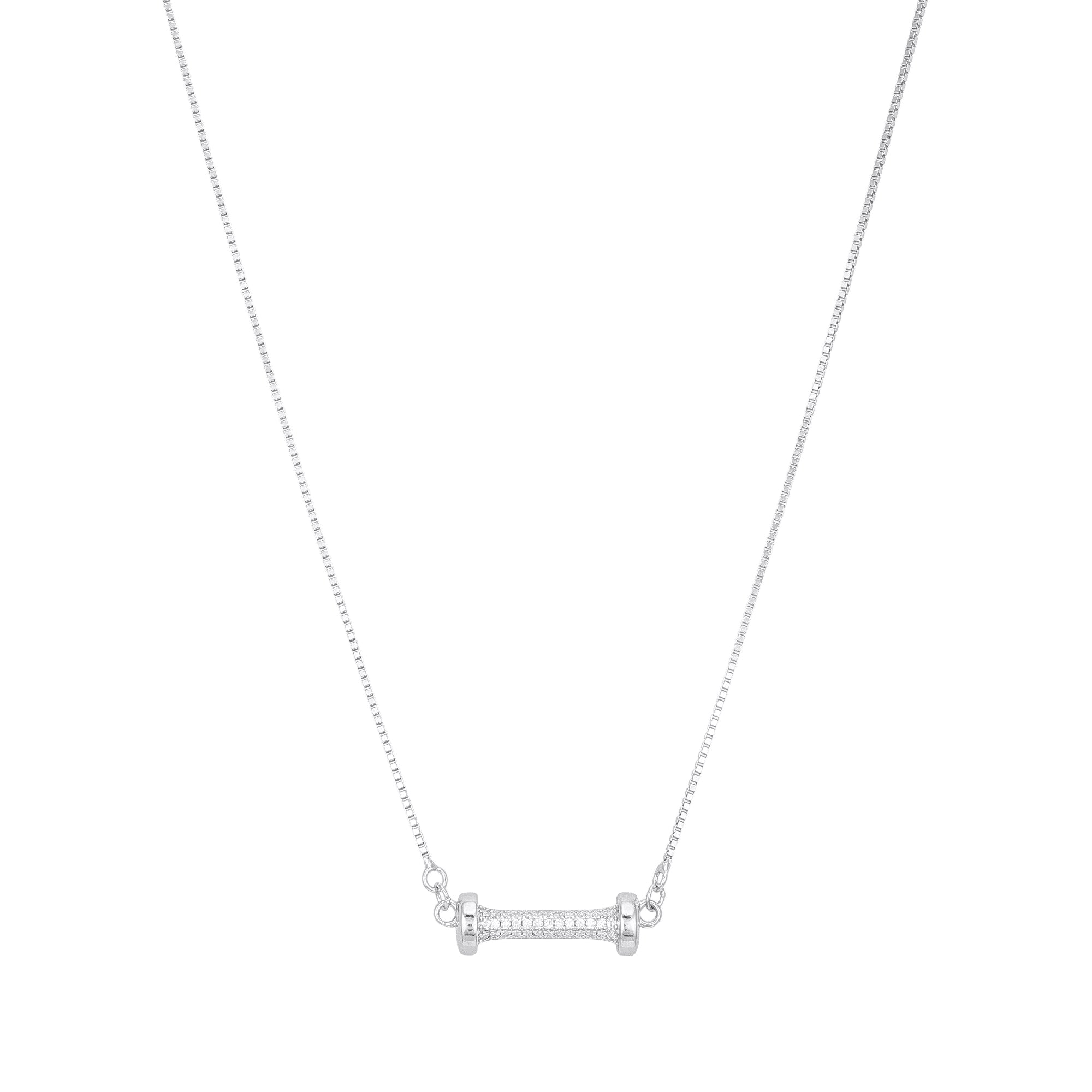 Delicate Bar 925 Sterling Silver Chain Pendant for women