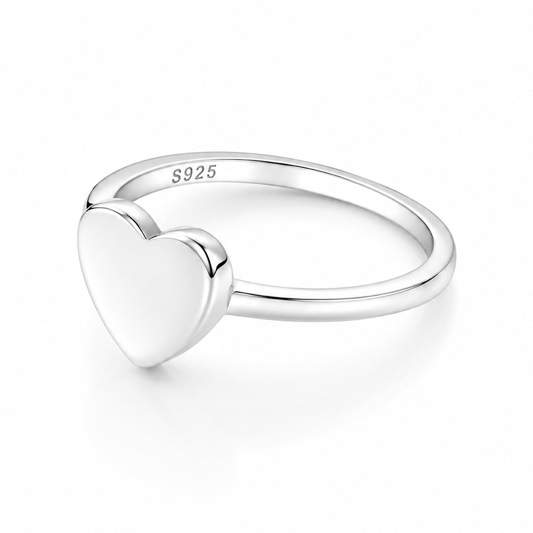Delicate Heart Glow 925 Sterling Silver Ring