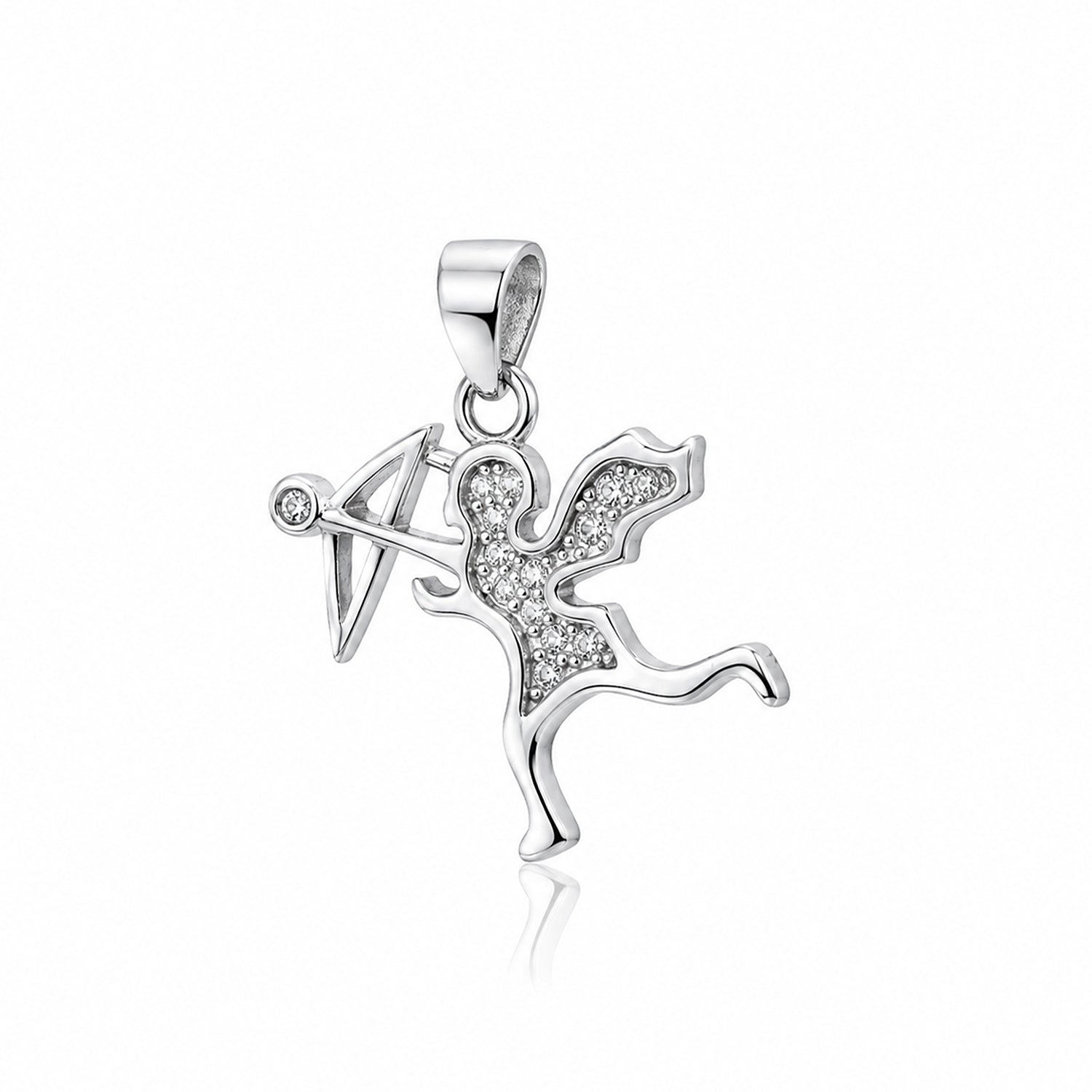 Delicate Sagittarius Glow 925 Sterling Silver Pendant for Women