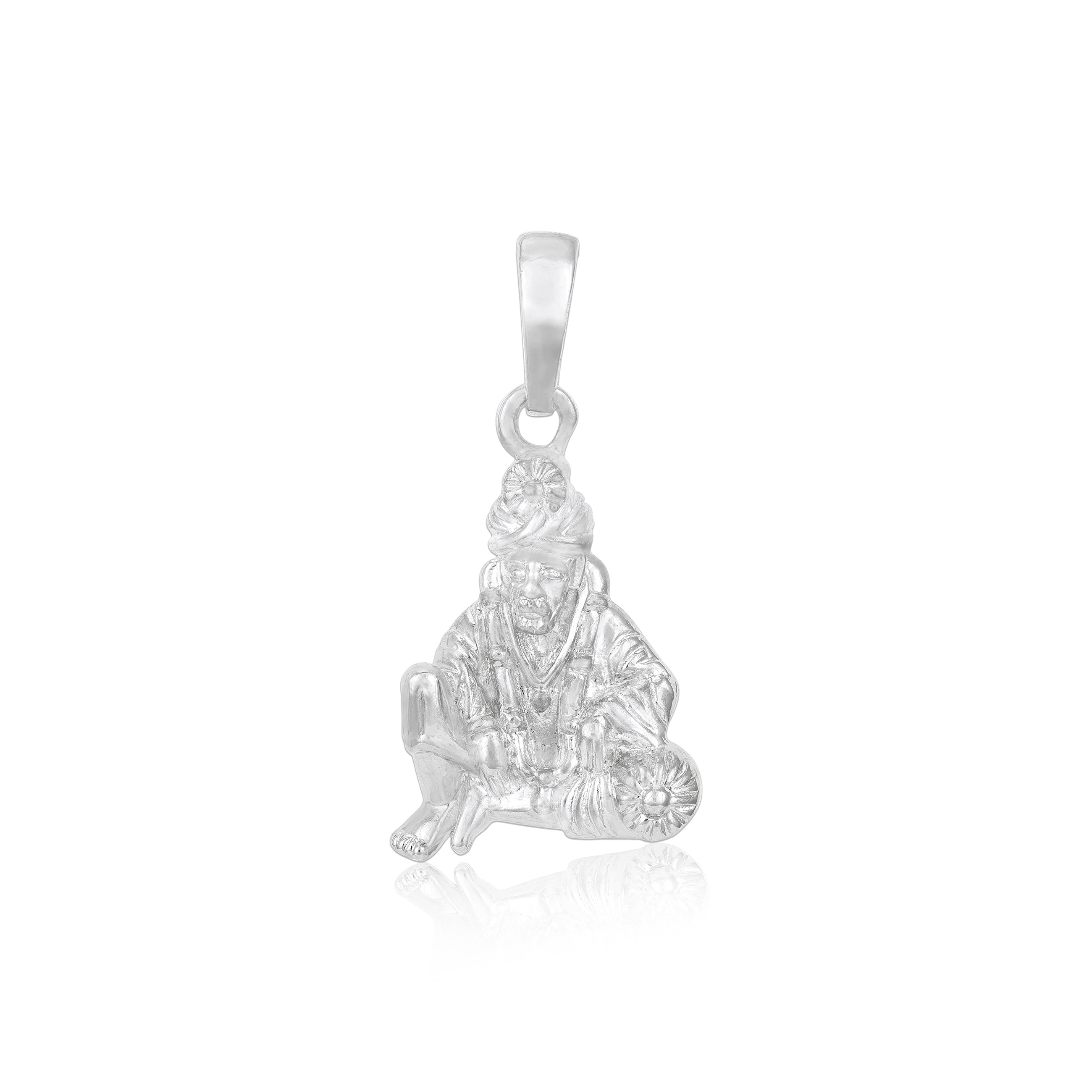 Devotional Sai Baba 925 Sterling Silver Pendant