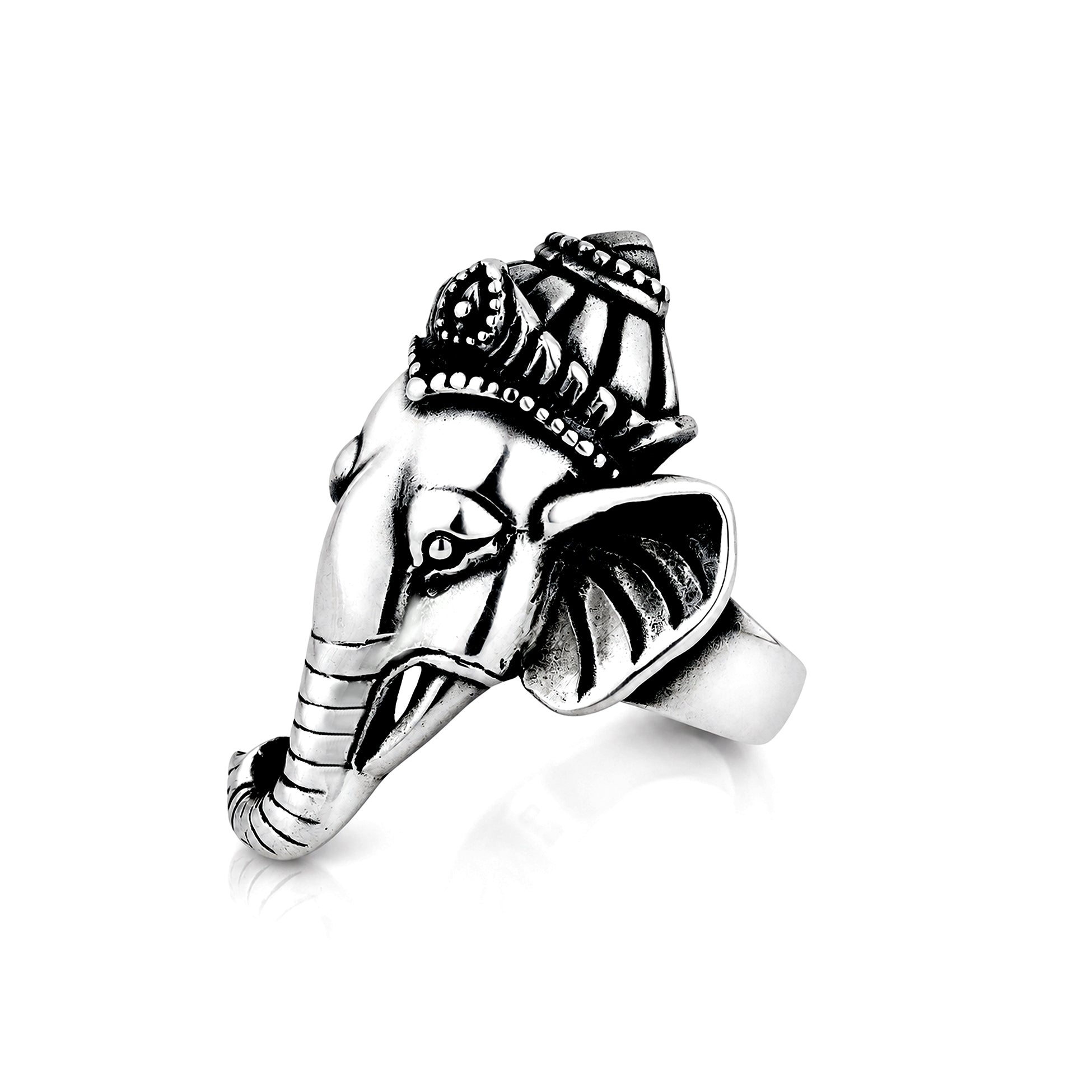 Divine Ganesha Majesty 925 Sterling Silver Ring