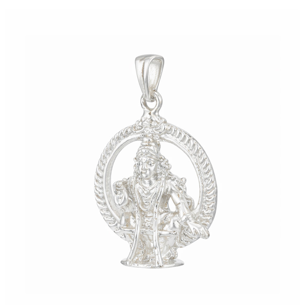 Divine Lord Ayyappa 925 Sterling Silver Pendant