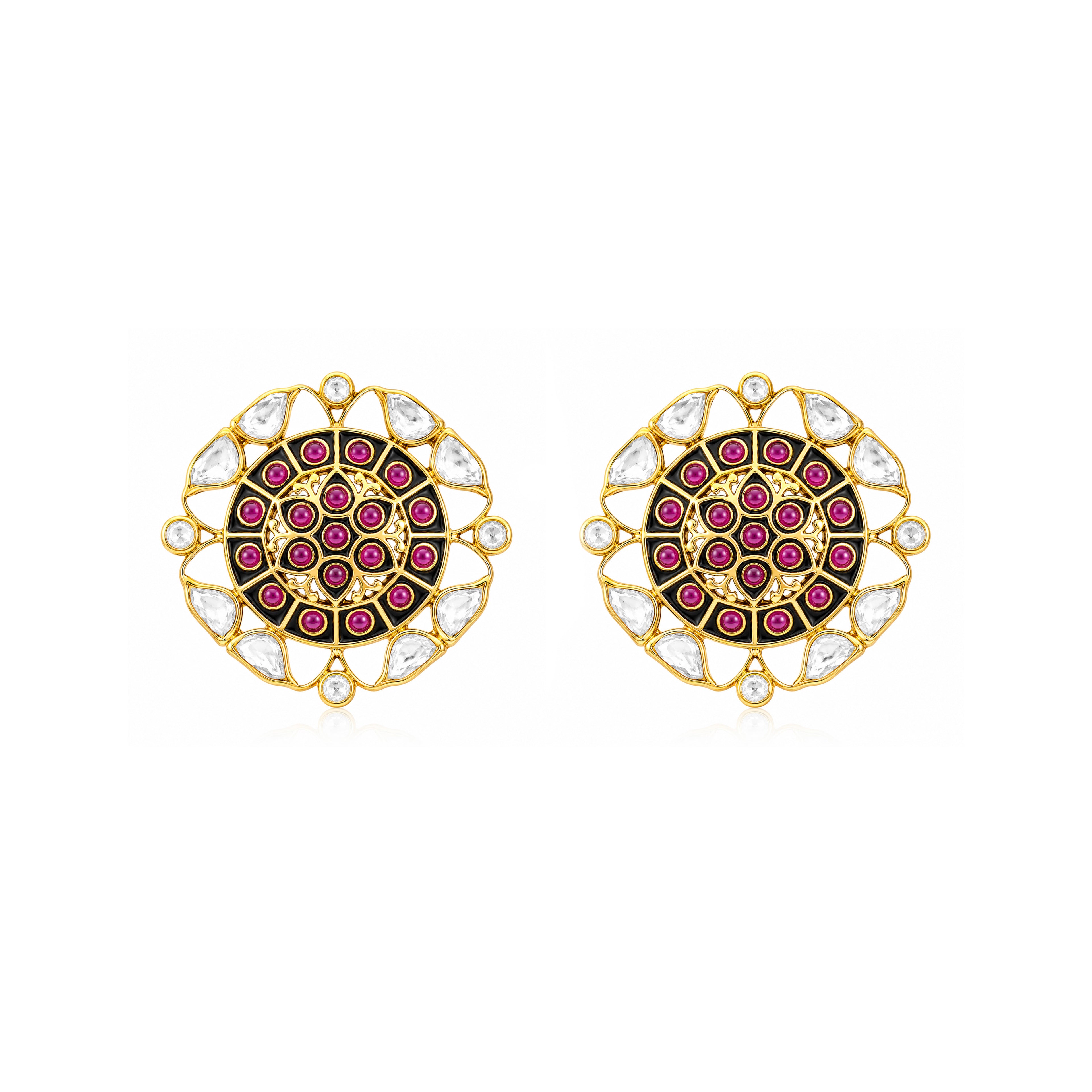 Divine Om Heritage 925 Sterling Silver Spiritual Earrings