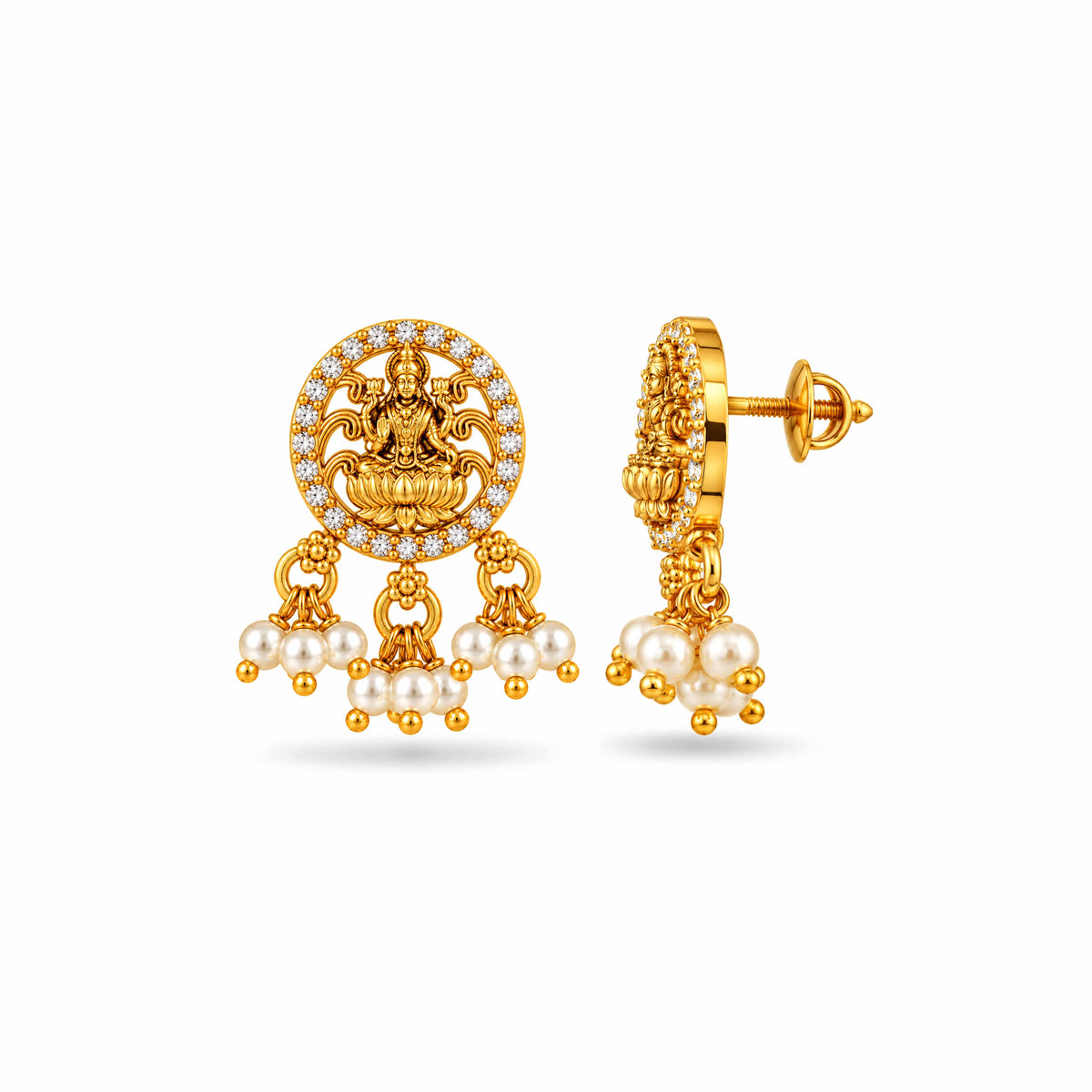 Divine Lakshmi Devotion Sterling Silver Earring